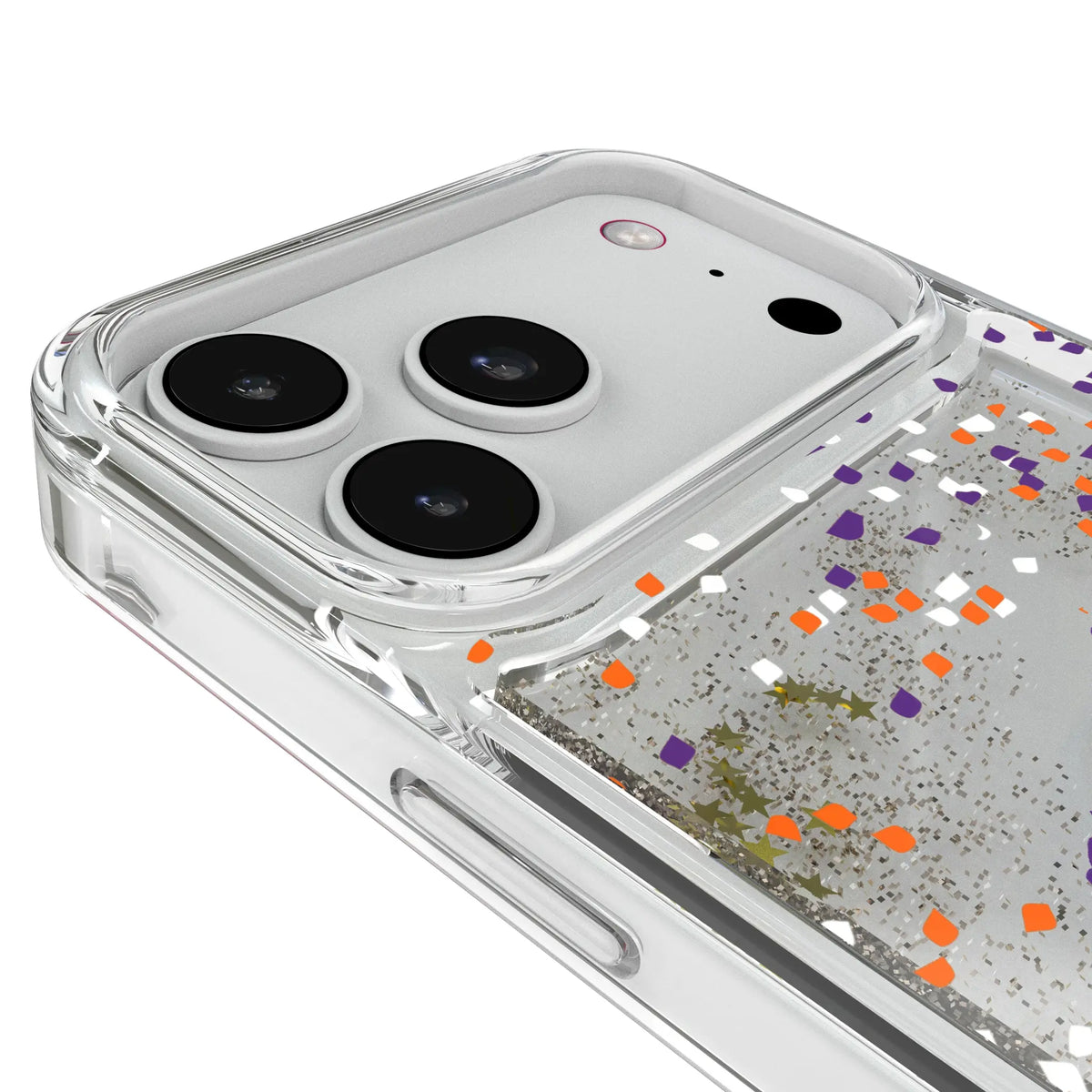 Clemson University Tigers Confetti iPhone Glitter Phone Case for Apple iPhone - Detail#Device_iPhone 18 Pro Max