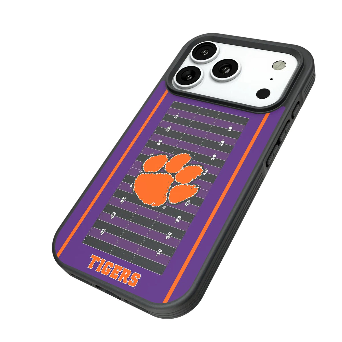 Clemson University Tigers Field iPhone Bump Phone Case for Apple iPhone - Isometric View#Device_iPhone 18 Pro