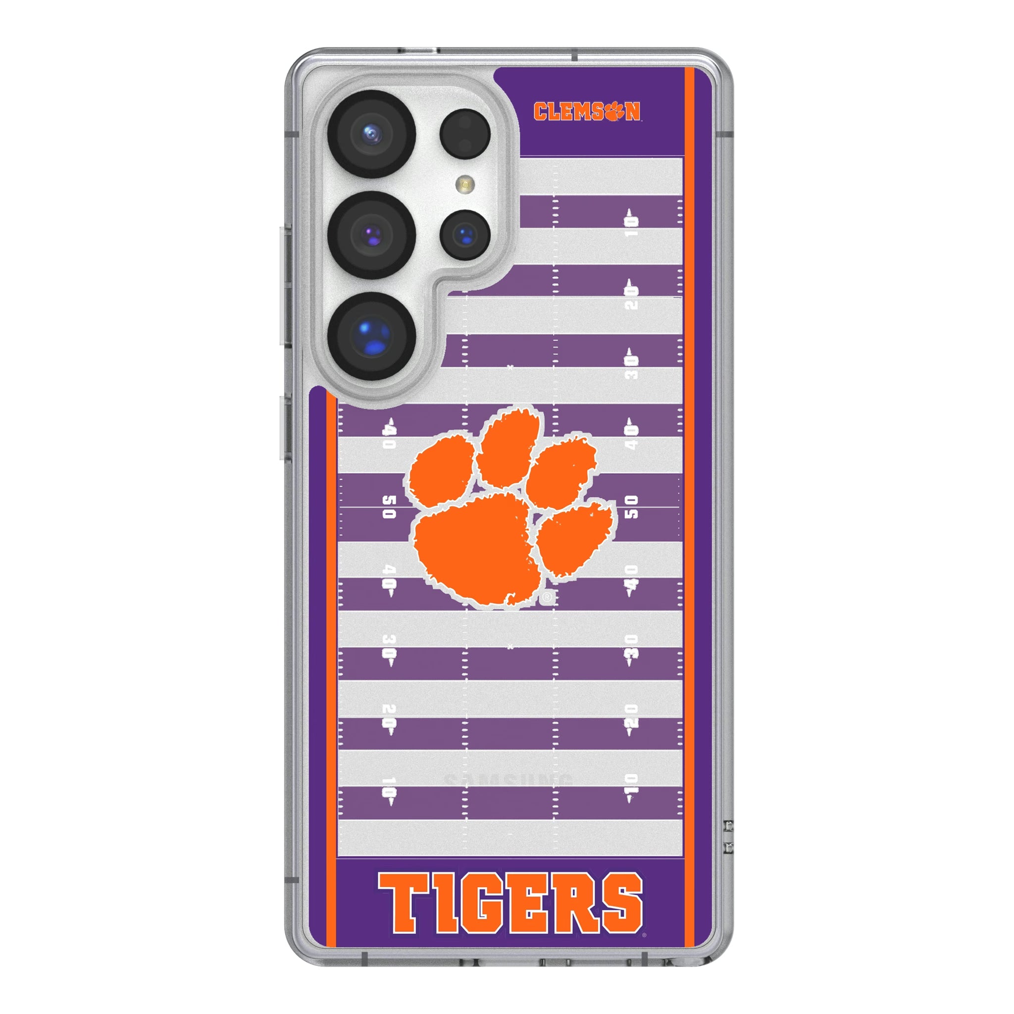 Clemson University Tigers Field Galaxy Clear Phone Case for Samsung Galaxy