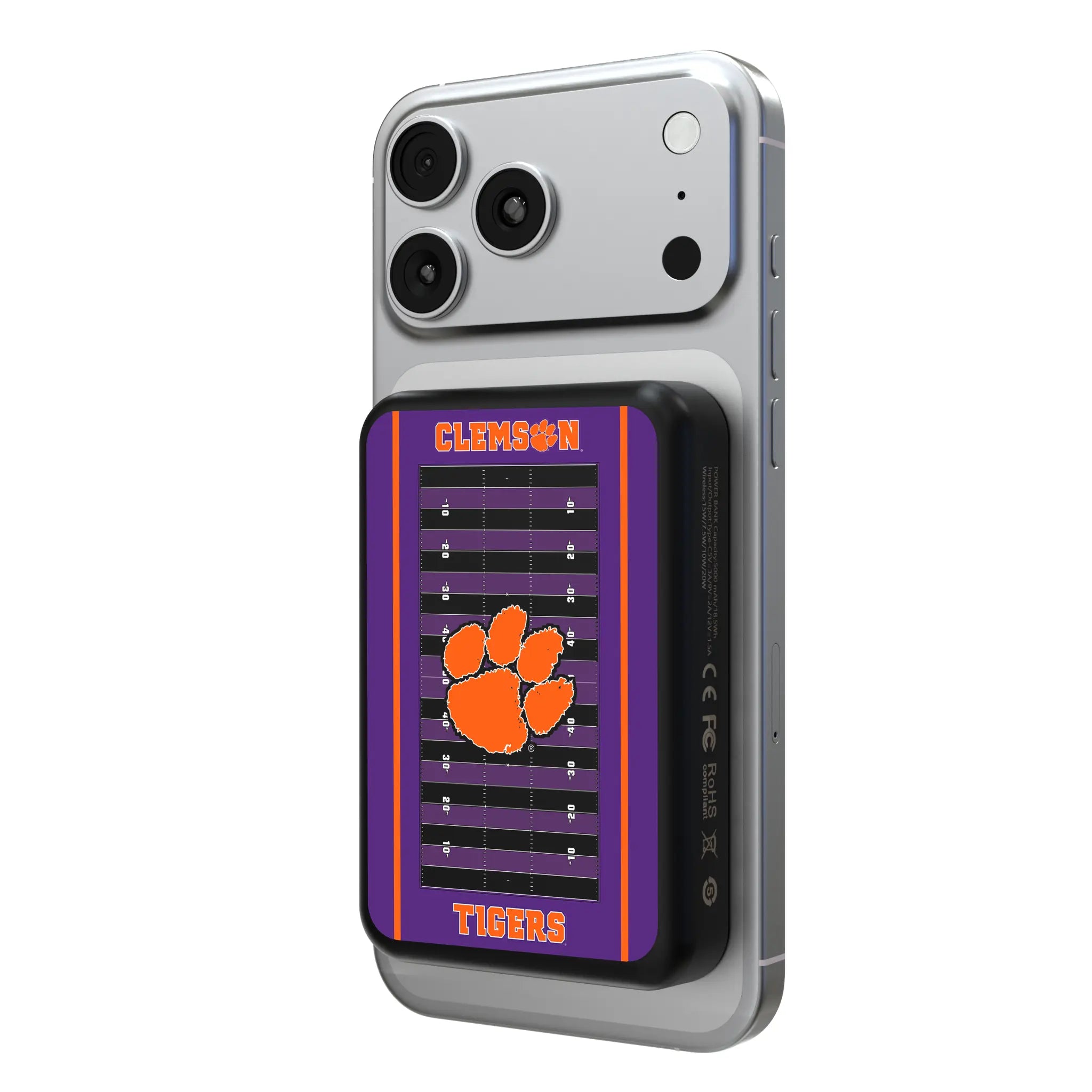 Clemson University Tigers Field Wireless Mag Power Bank