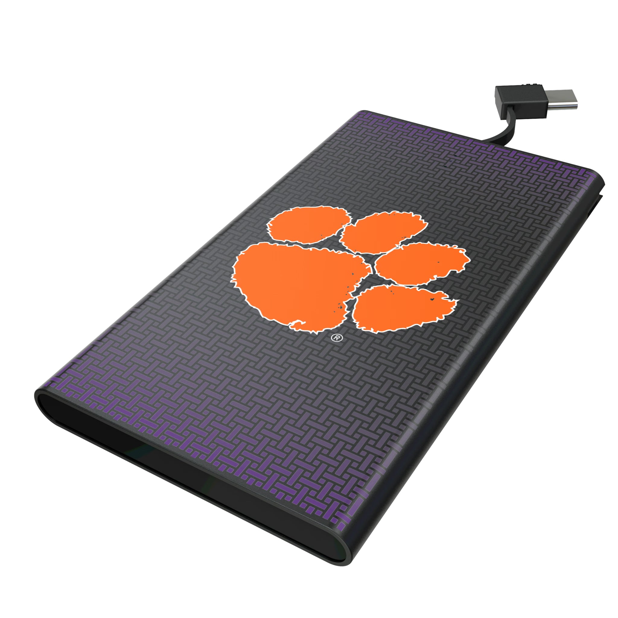 Clemson University Tigers Linen 5000mAh Flat Powerbank