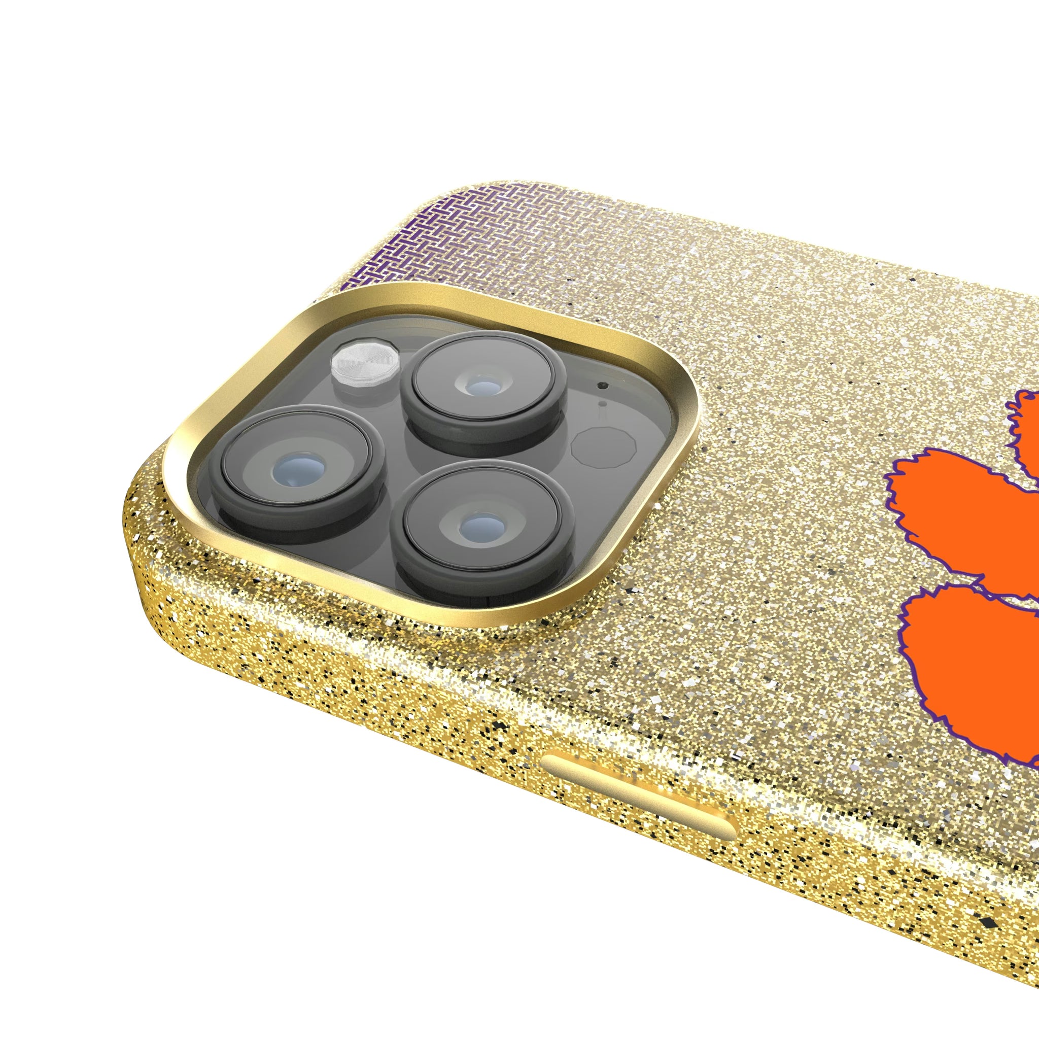 Clemson University Tigers Linen iPhone Bling Phone Case for Apple iPhone - Detail