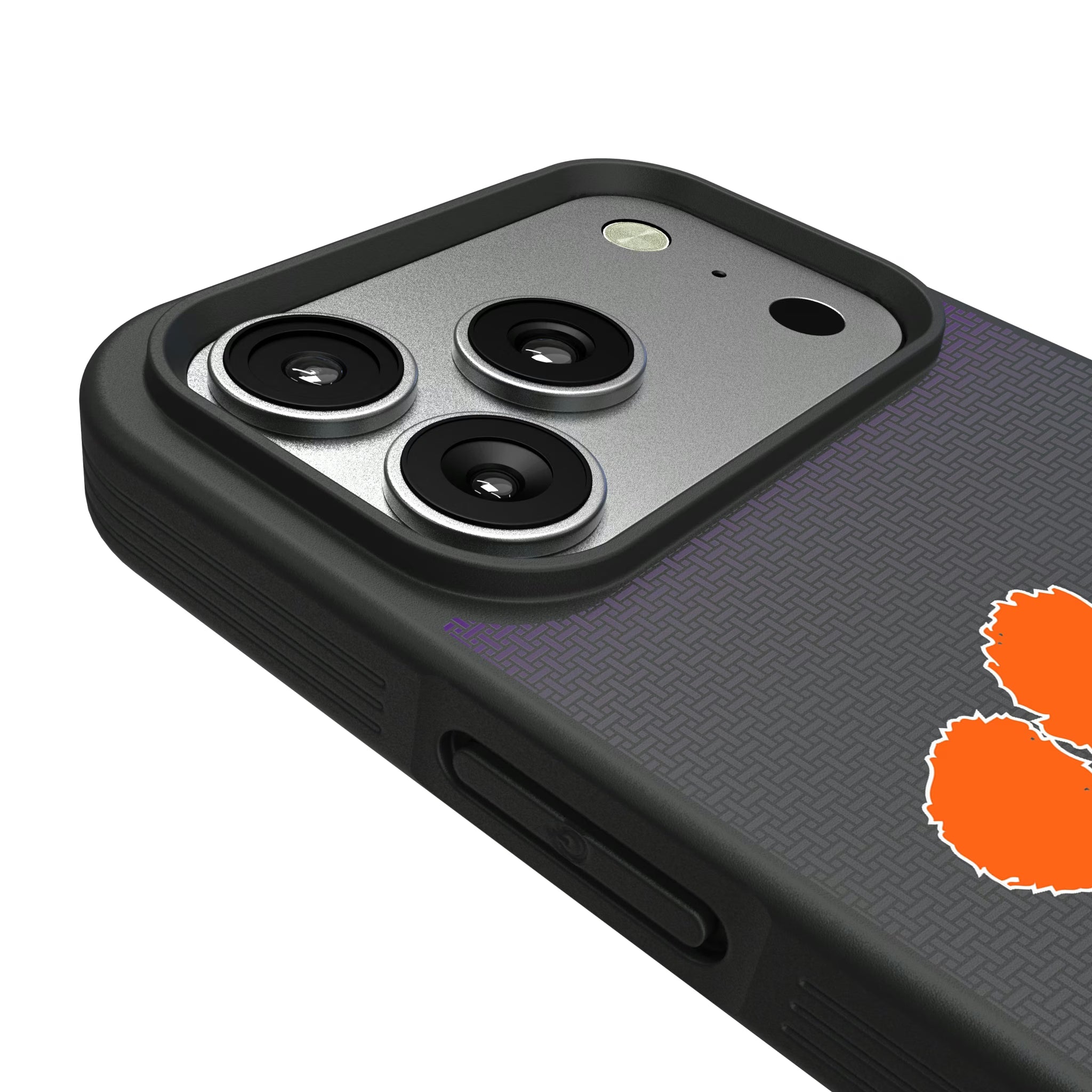 Clemson University Tigers Linen iPhone Bump Phone Case for Apple iPhone - Detail#Device_iPhone 17 Pro