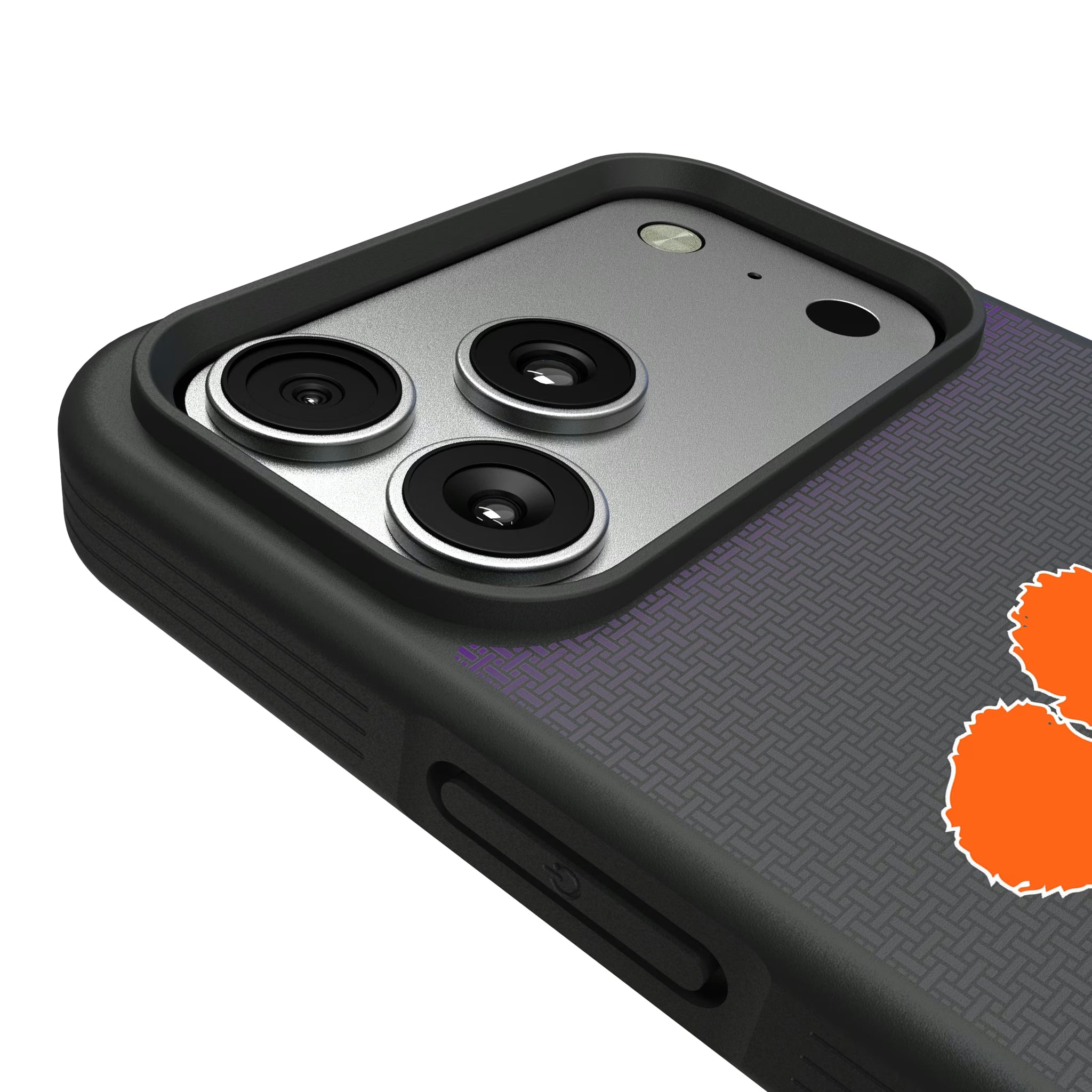 Clemson University Tigers Linen iPhone Bump Phone Case for Apple iPhone - Detail#Device_iPhone 17 Pro Max