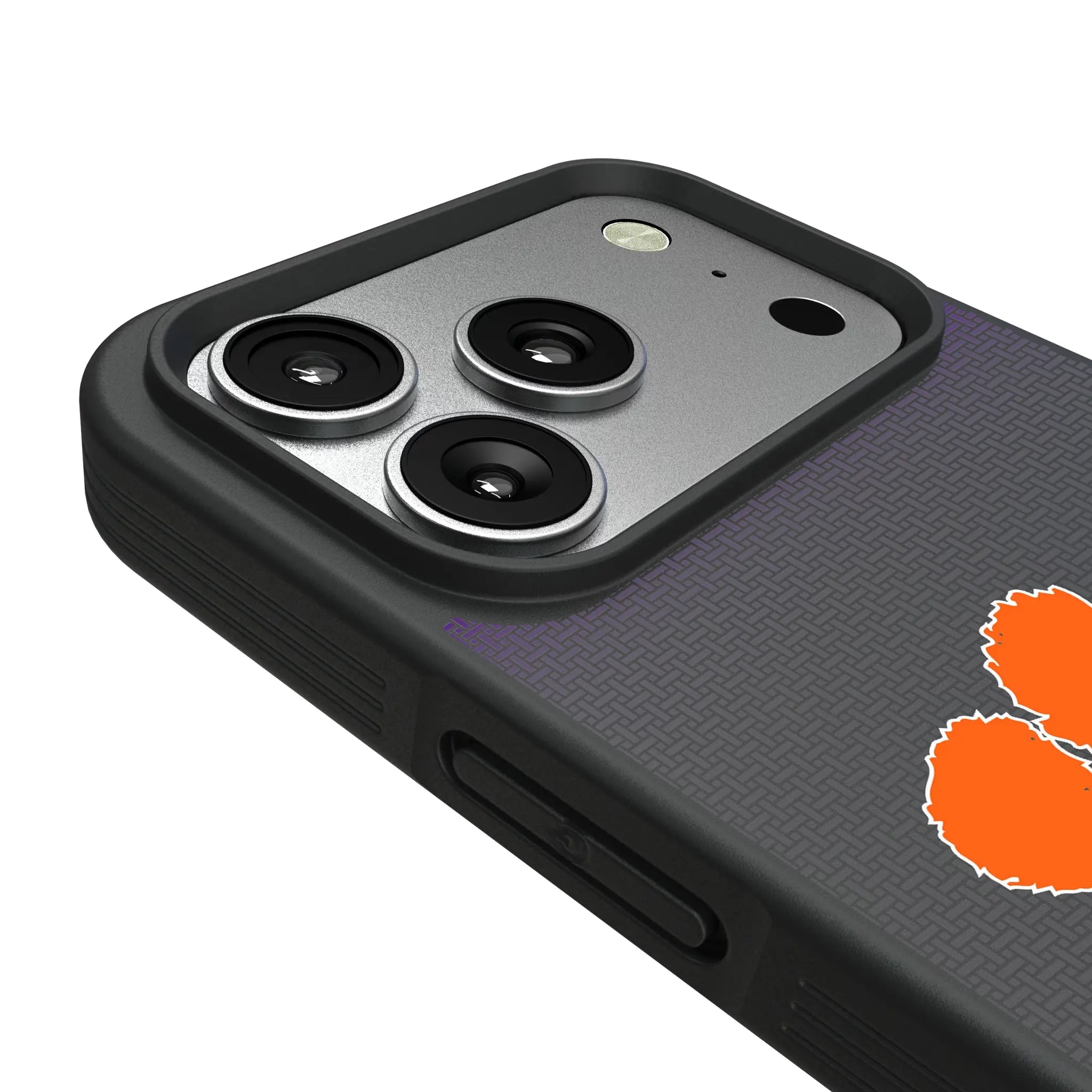 Clemson University Tigers Linen iPhone Bump Phone Case for Apple iPhone - Detail#Device_iPhone 17 Pro