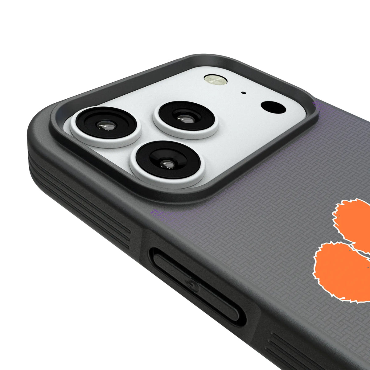 Clemson University Tigers Linen iPhone Bump Phone Case for Apple iPhone - Detail#Device_iPhone 18 Pro