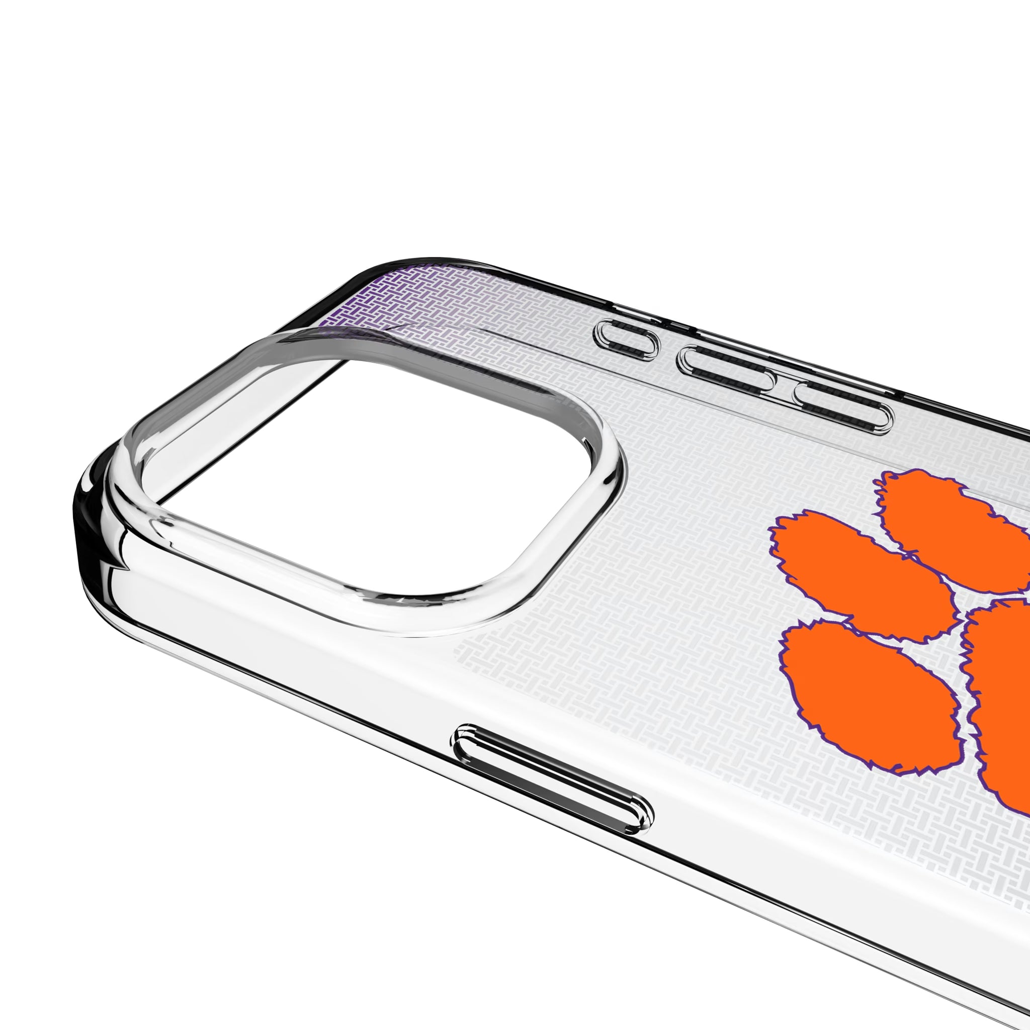 Clemson University Tigers Linen iPhone Clear Phone Case for Apple iPhone - Detail