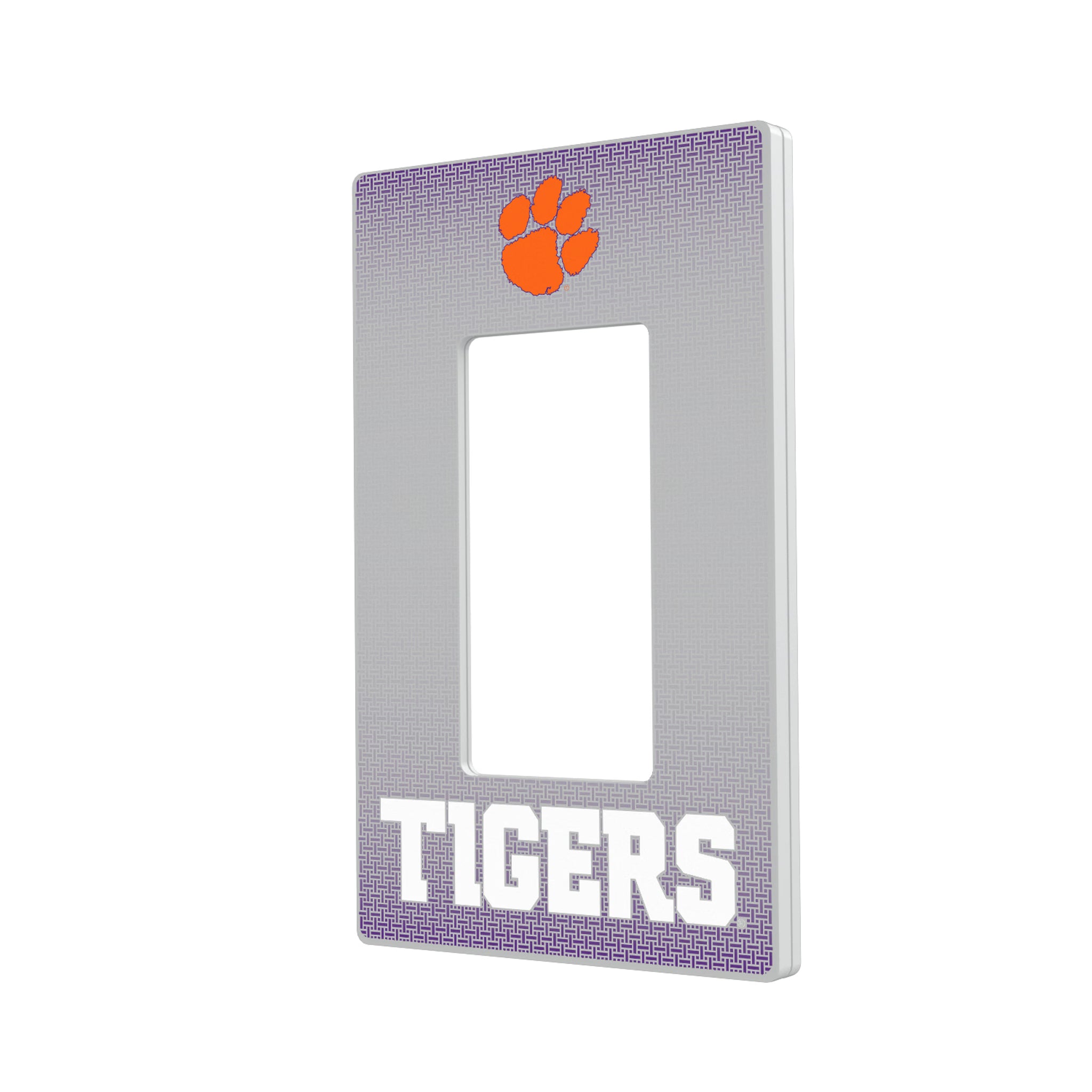 Clemson University Tigers Linen Hidden-Screw Light Switch Plate#Style_Single Rocker