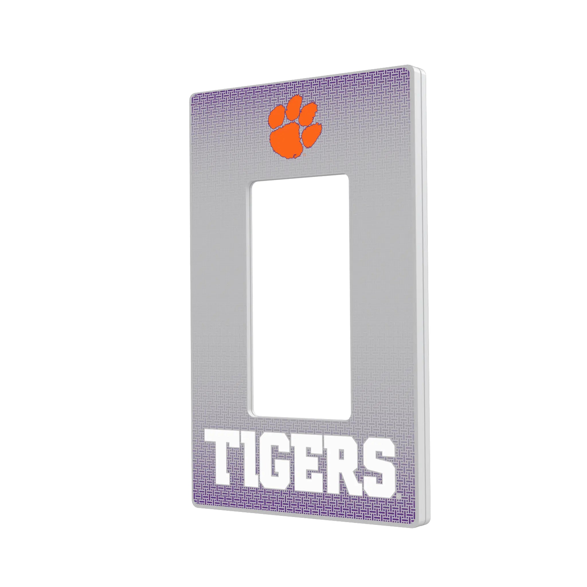Clemson University Tigers Linen Hidden-Screw Light Switch Plate#Style_Single Rocker