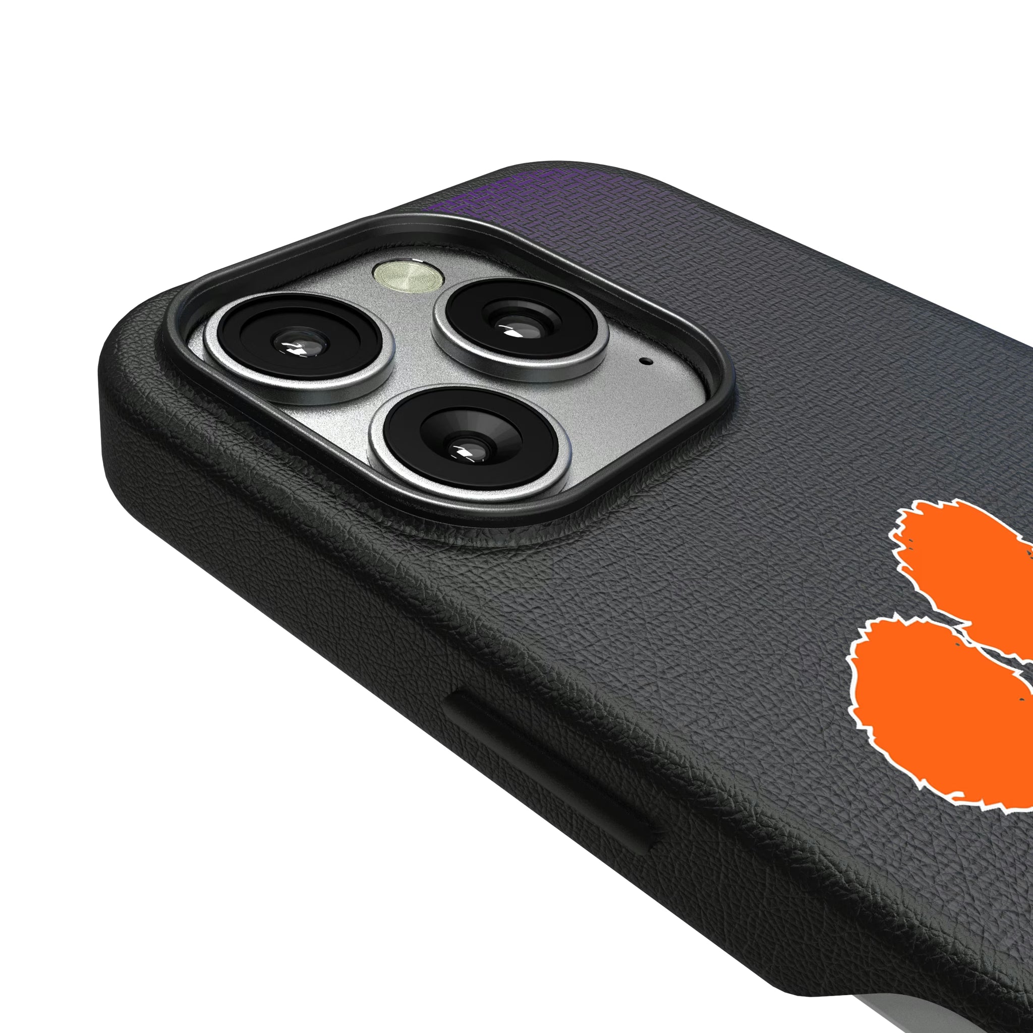 Clemson University Tigers Linen iPhone MagSafe Compatible Phone Case for Apple iPhone - Detail