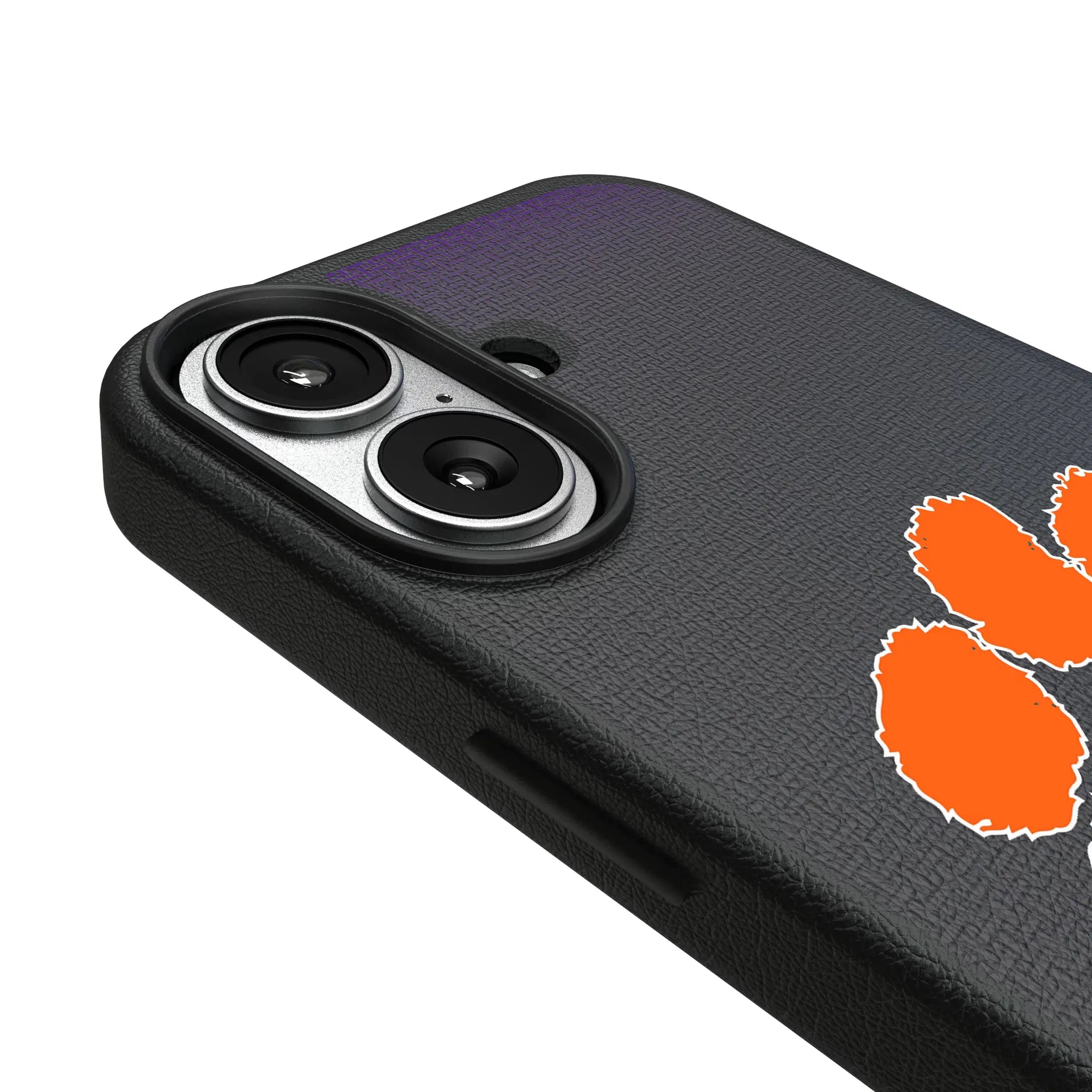 Clemson University Tigers Linen iPhone MagSafe Compatible Phone Case for Apple iPhone - Detail#Device_iPhone 17