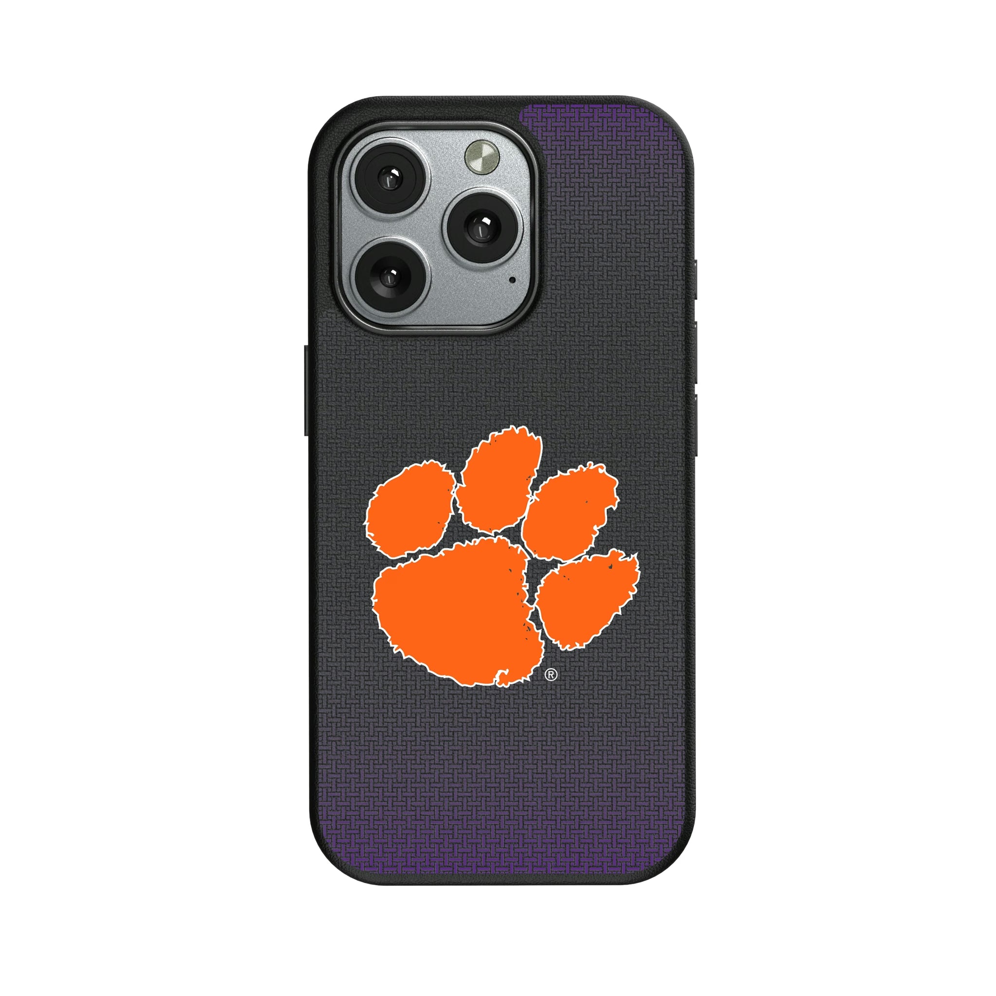 Clemson University Tigers Linen iPhone MagSafe Compatible Phone Case for Apple iPhone