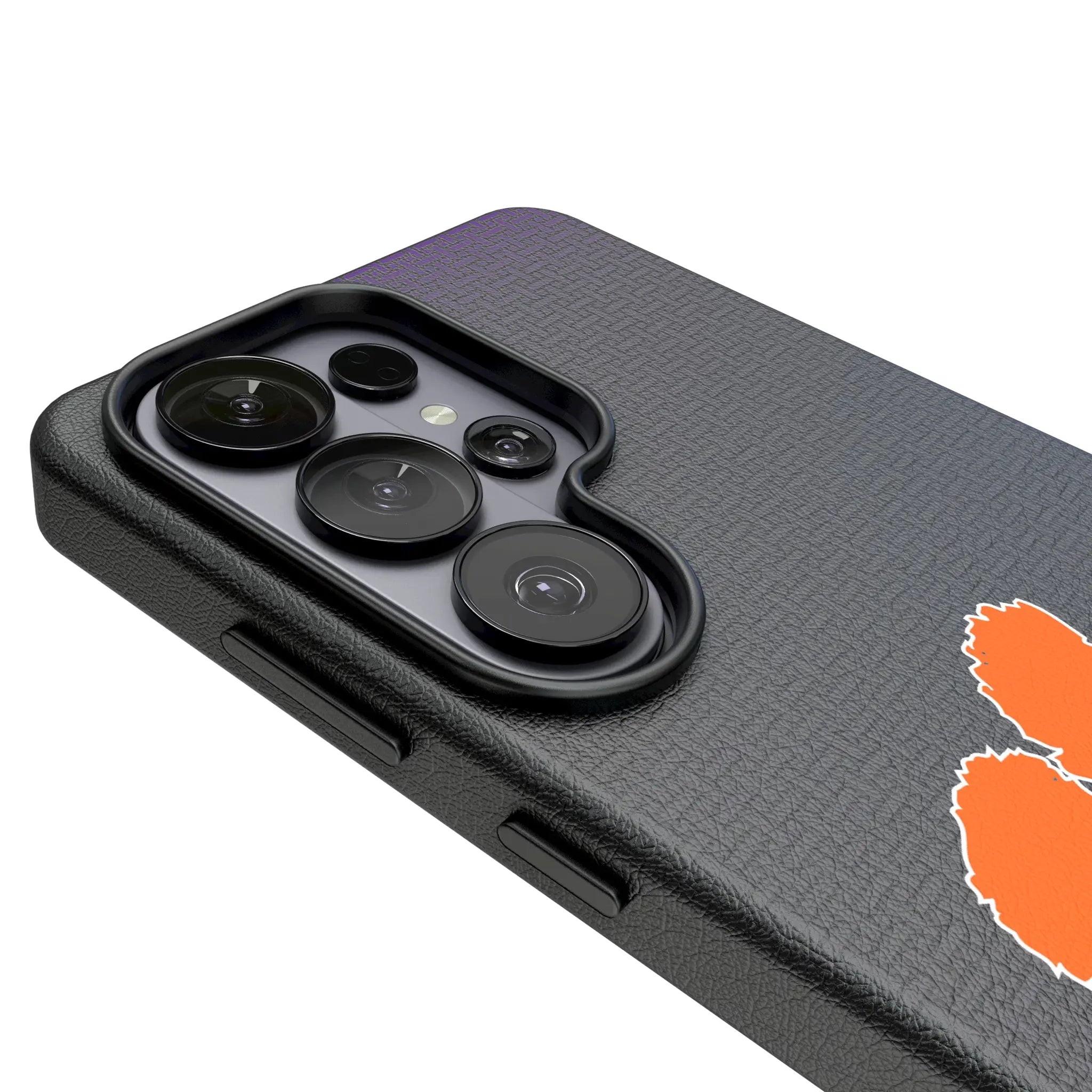 Clemson University Tigers Linen Galaxy MagSafe Compatible Phone Case for Samsung Galaxy - Detail#Device_Galaxy S26 Ultra