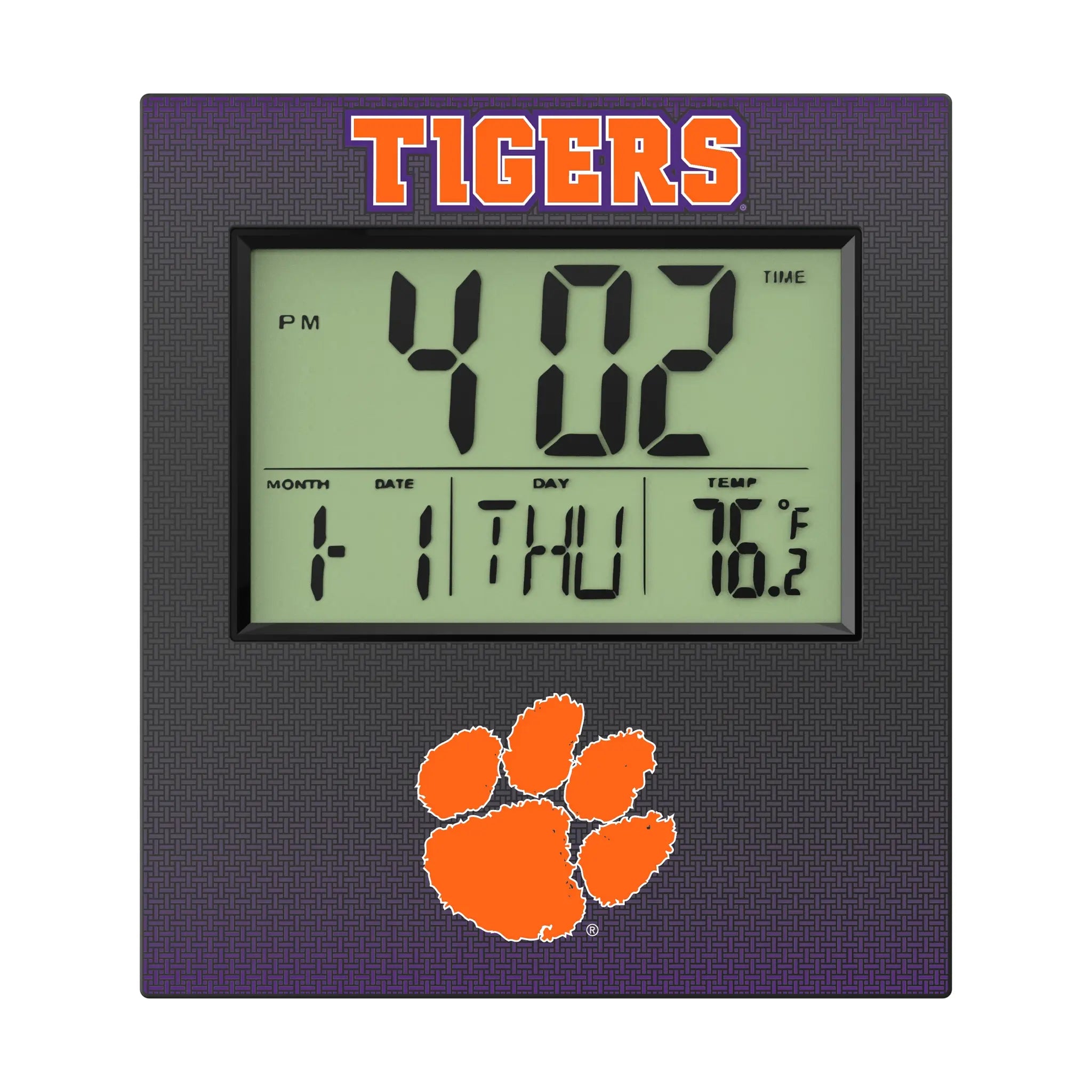 Clemson University Tigers Linen Wall Clock