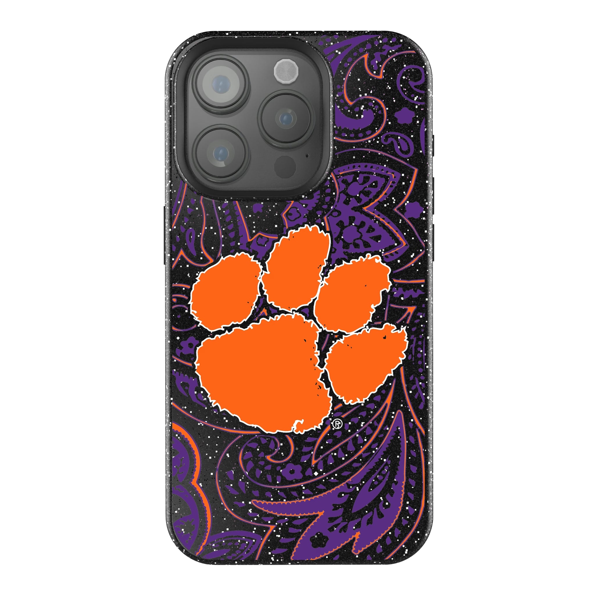 Clemson University Tigers Paisley iPhone Bling Phone Case for Apple iPhone