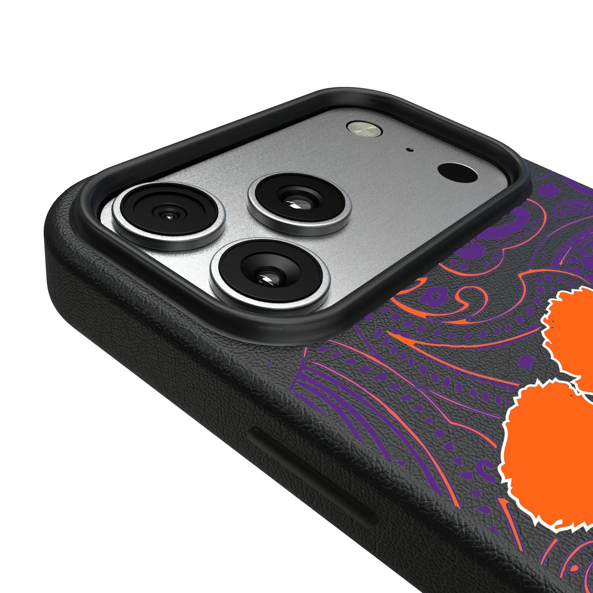 Clemson University Tigers Paisley iPhone MagSafe Compatible Phone Case for Apple iPhone - Detail#Device_iPhone 17 Pro Max