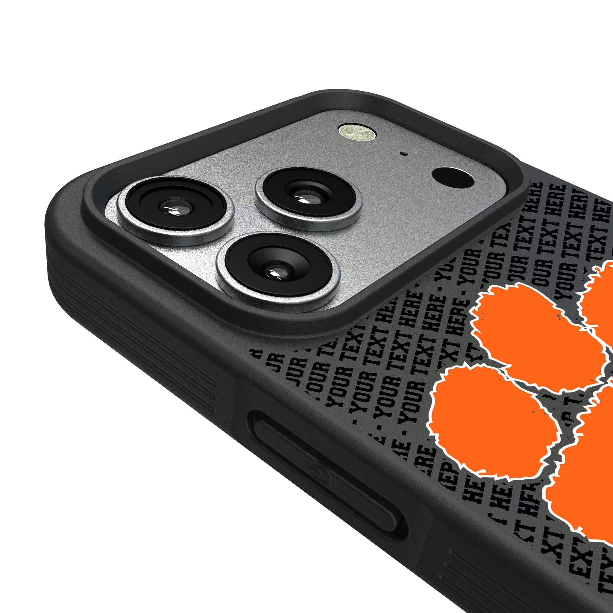 Clemson University Tigers Personalized EndZone Plus iPhone Bump Phone Case for Apple iPhone - Detail#Device_iPhone 17 Pro