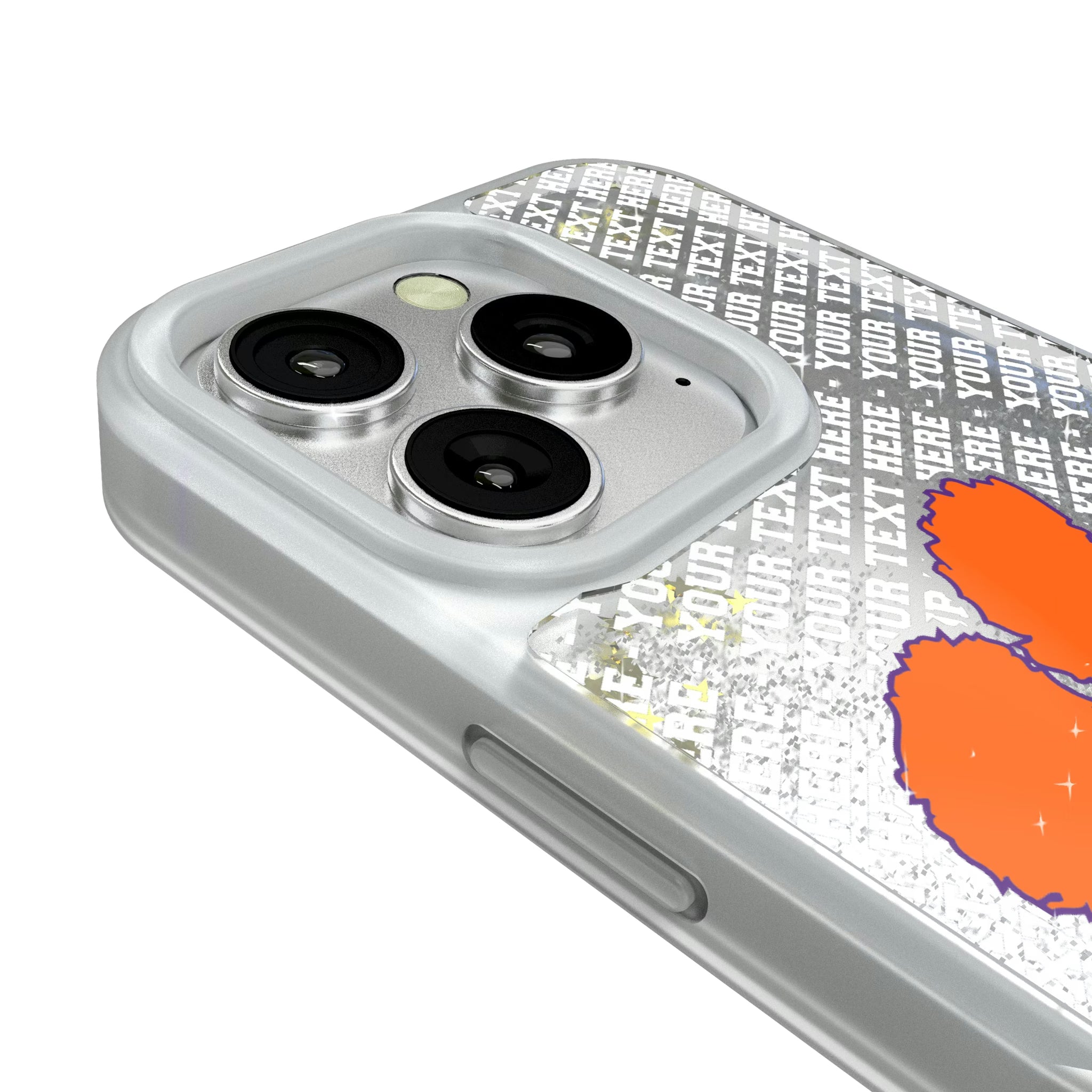 Clemson University Tigers Personalized EndZone Plus iPhone Glitter Phone Case for Apple iPhone - Detail#Device_iPhone 16 Pro