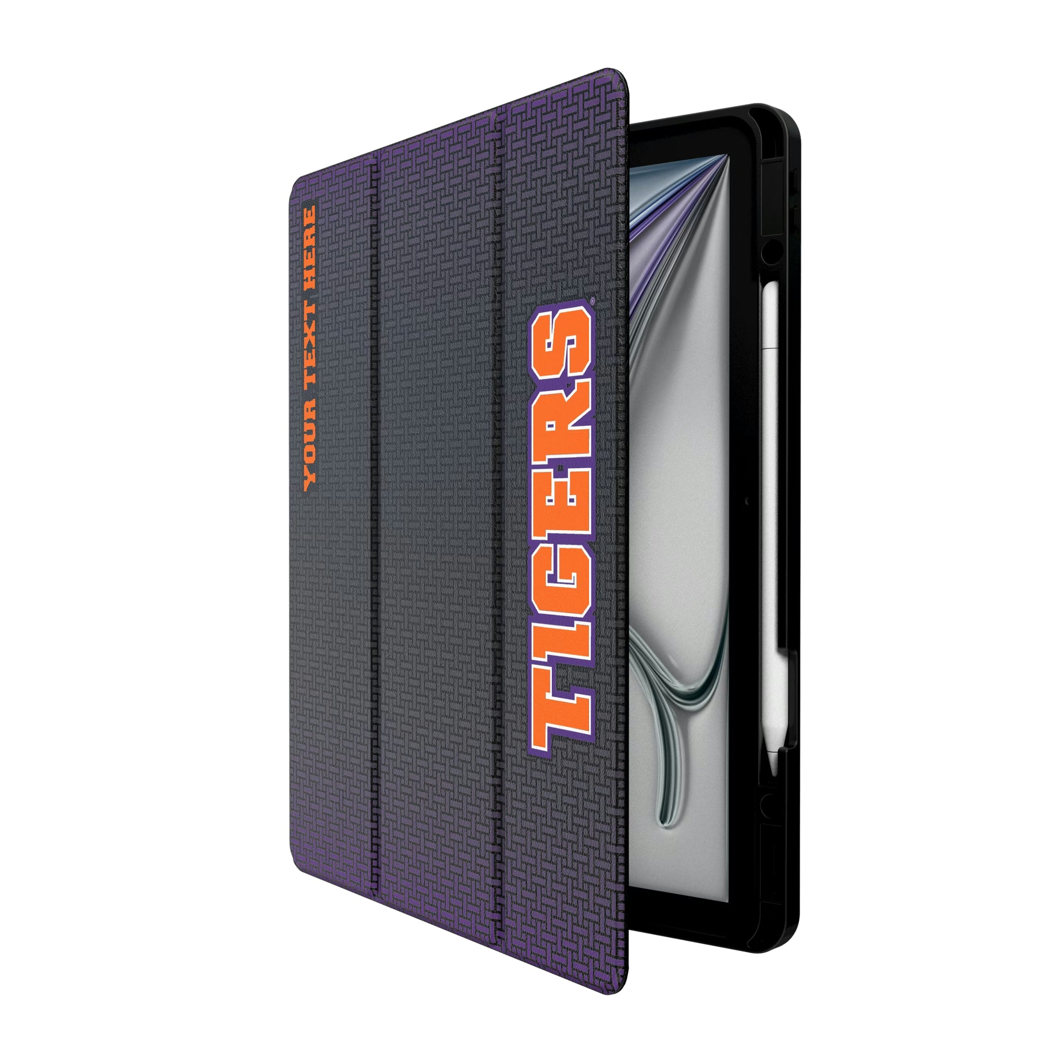 Clemson University Tigers Personalized Linen iPad Tablet Case for Apple iPad