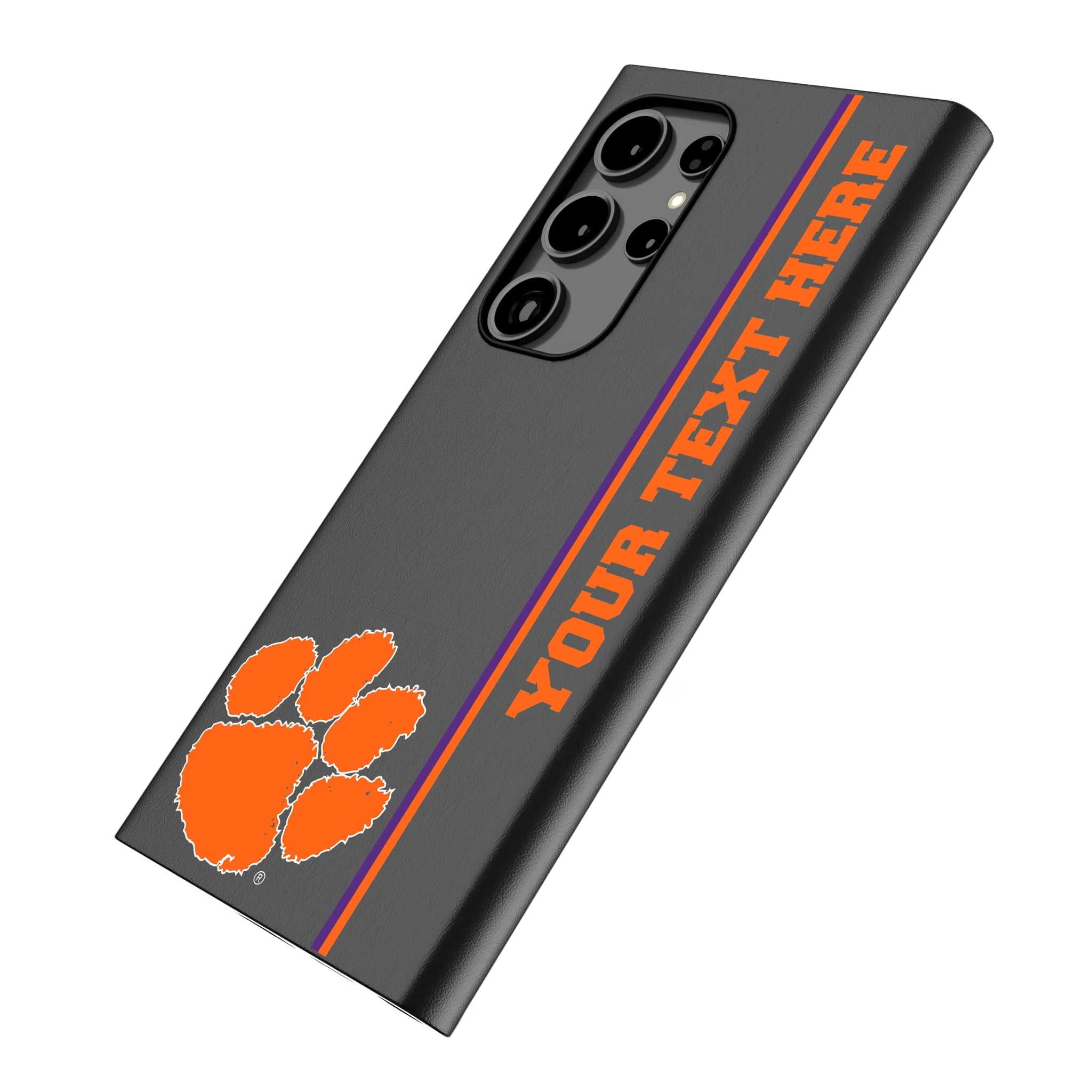 Clemson University Tigers Personalized Sidebard Galaxy MagSafe Compatible Phone Case for Samsung Galaxy - Isometric View