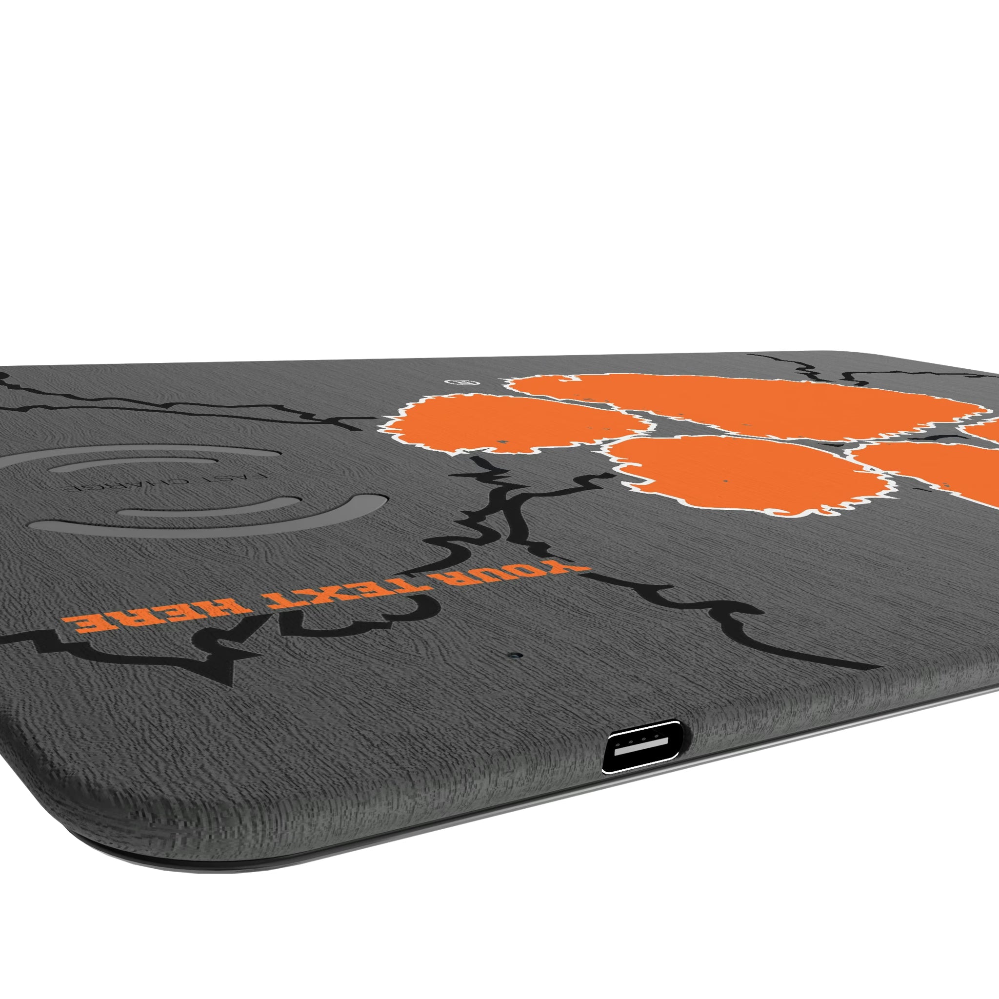Clemson University Tigers Personalized Tilt 15-Watt Wireless Charger and Mouse Pad