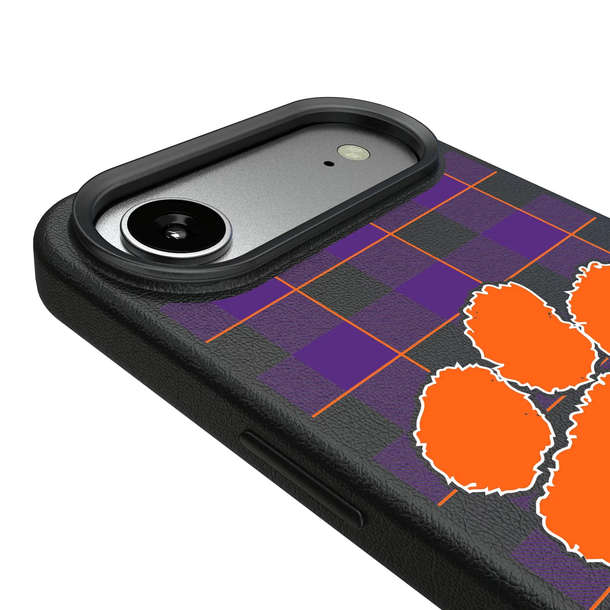 Clemson University Tigers Plaid iPhone MagSafe Compatible Phone Case for Apple iPhone - Detail#Device_iPhone Air