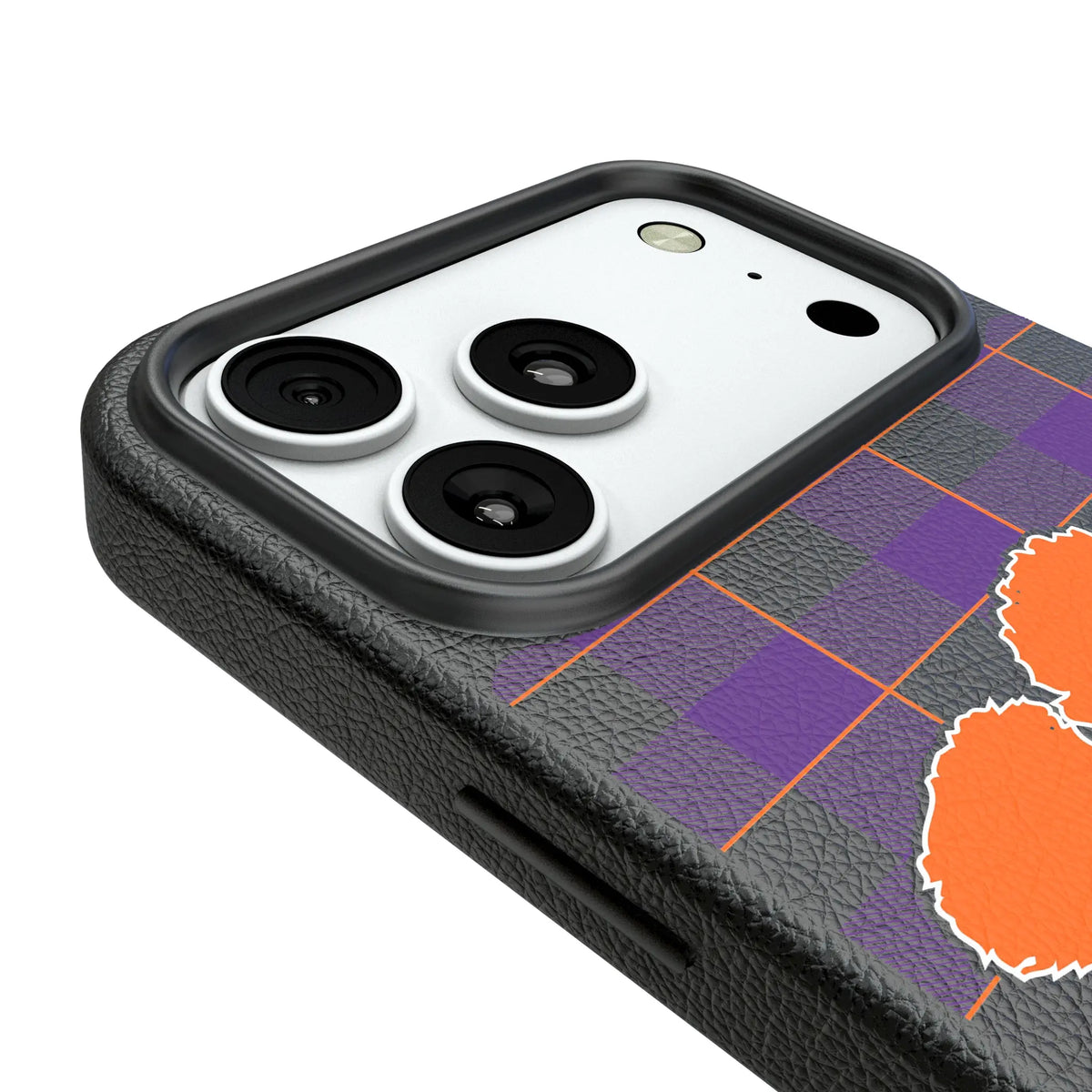 Clemson University Tigers Plaid iPhone MagSafe Compatible Phone Case for Apple iPhone - Detail#Device_iPhone 18 Pro Max