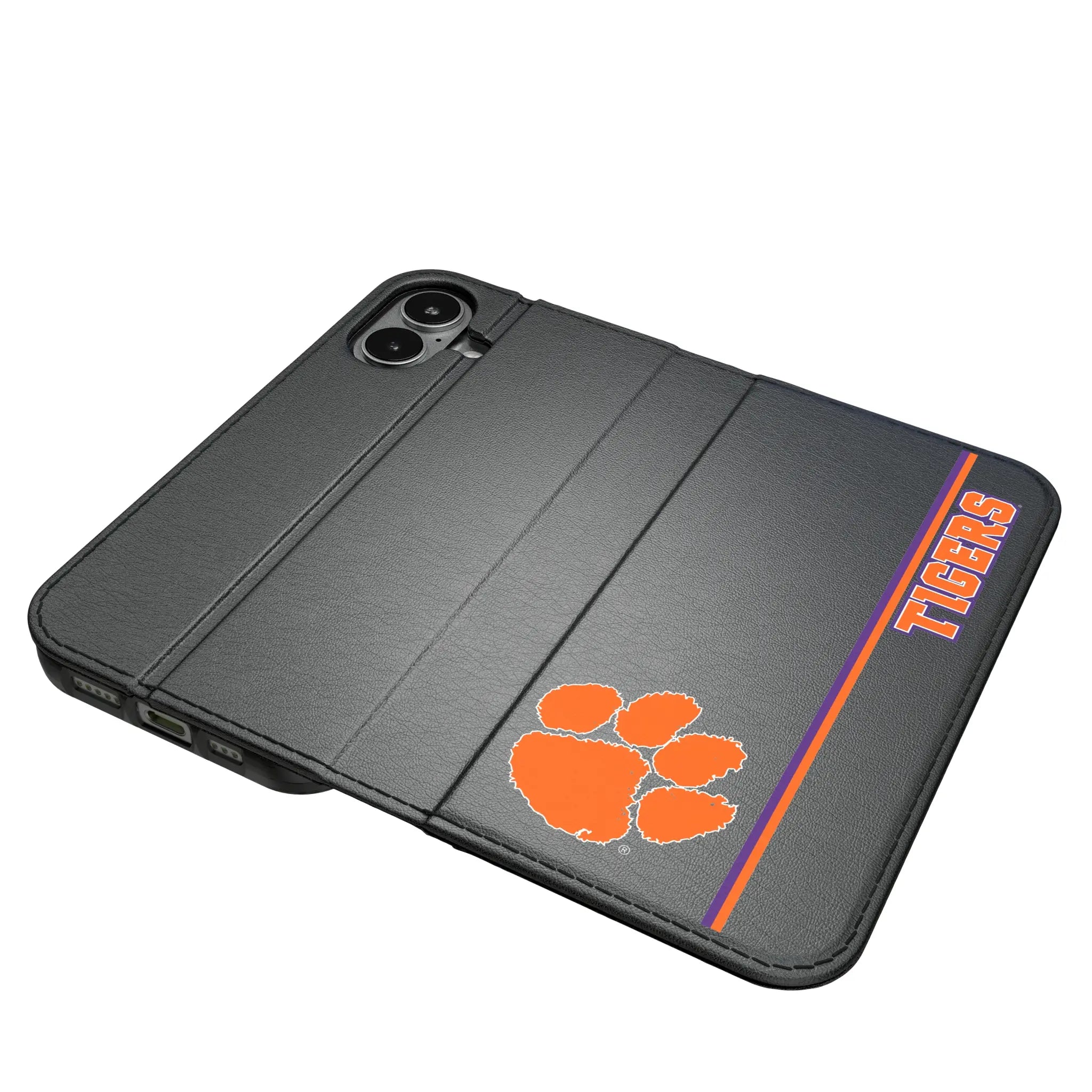 Clemson University Tigers Sidebar iPhone Folio Phone Case for Apple iPhone#Device_iPhone 17