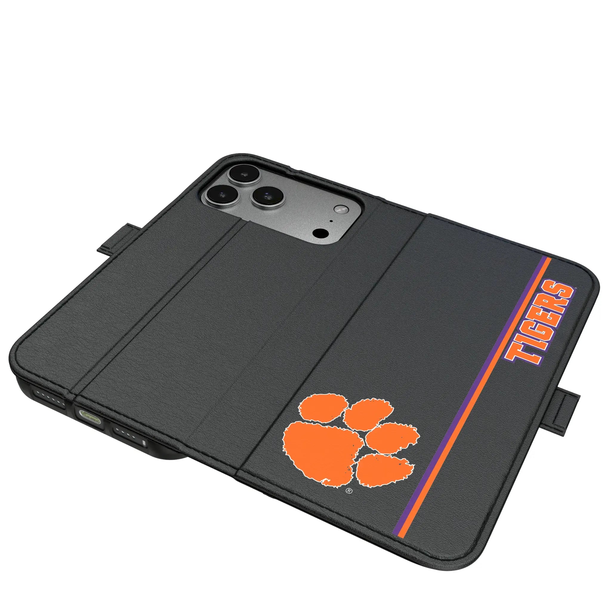 Clemson University Tigers Sidebar iPhone Folio Phone Case for Apple iPhone#Device_iPhone 17 Pro Max