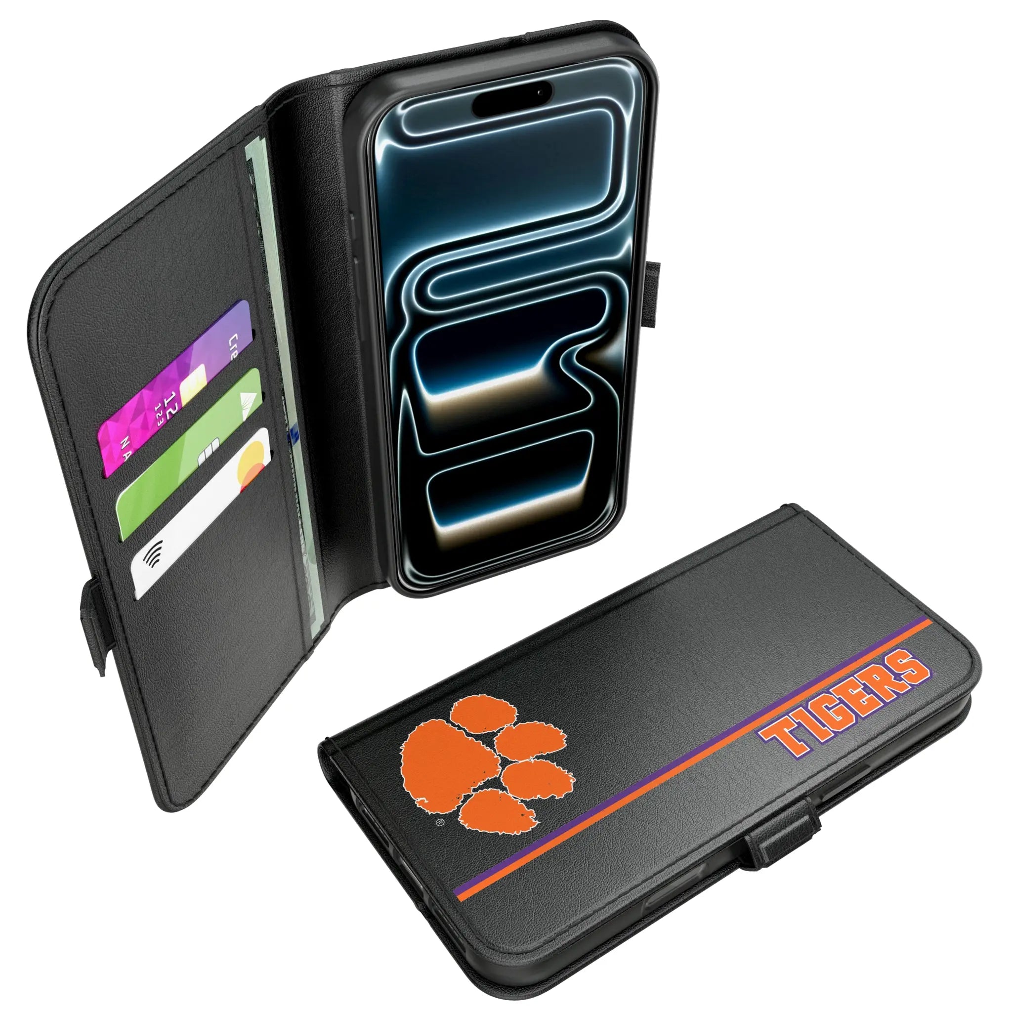 Clemson University Tigers Sidebar iPhone Folio Phone Case for Apple iPhone#Device_iPhone 17 Pro Max