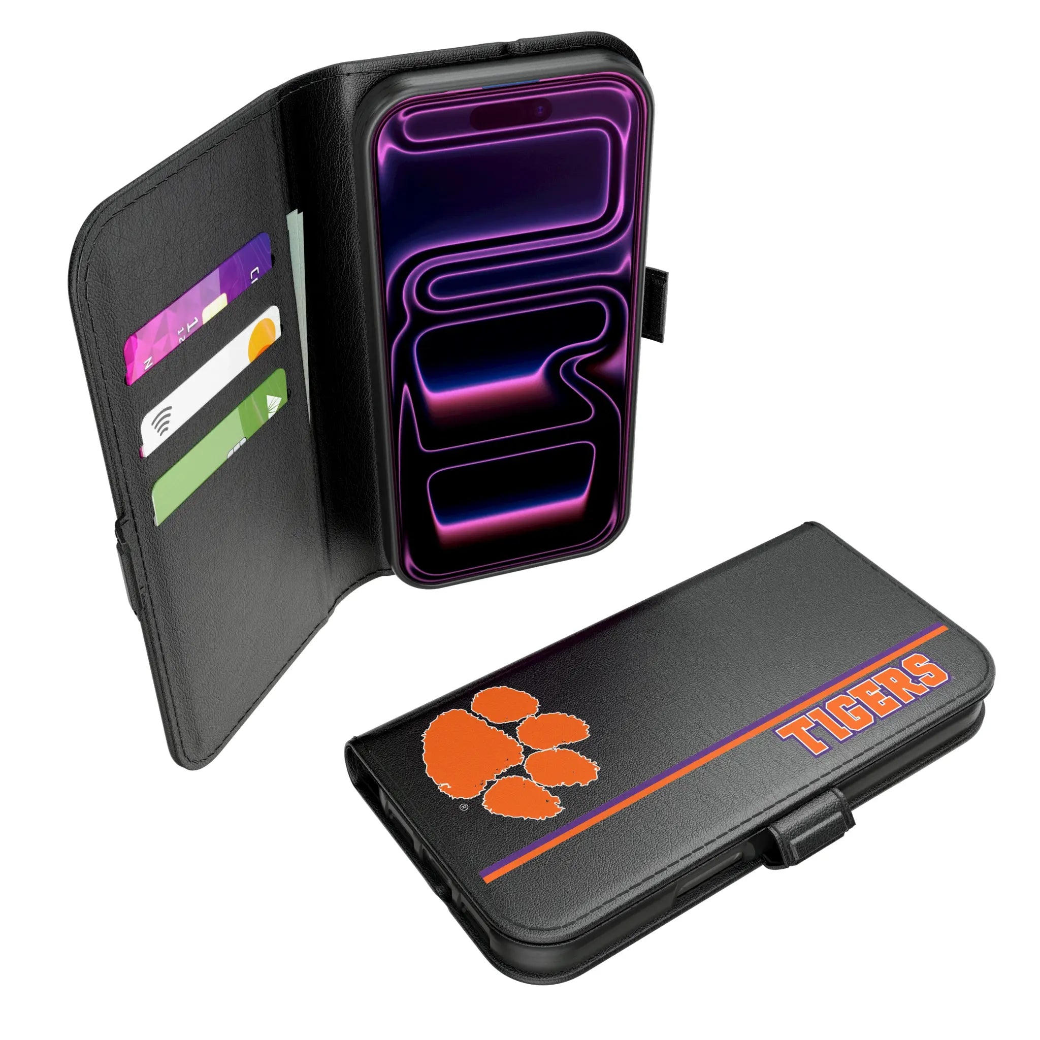 Clemson University Tigers Sidebar iPhone Folio Phone Case for Apple iPhone#Device_iPhone 17 Pro
