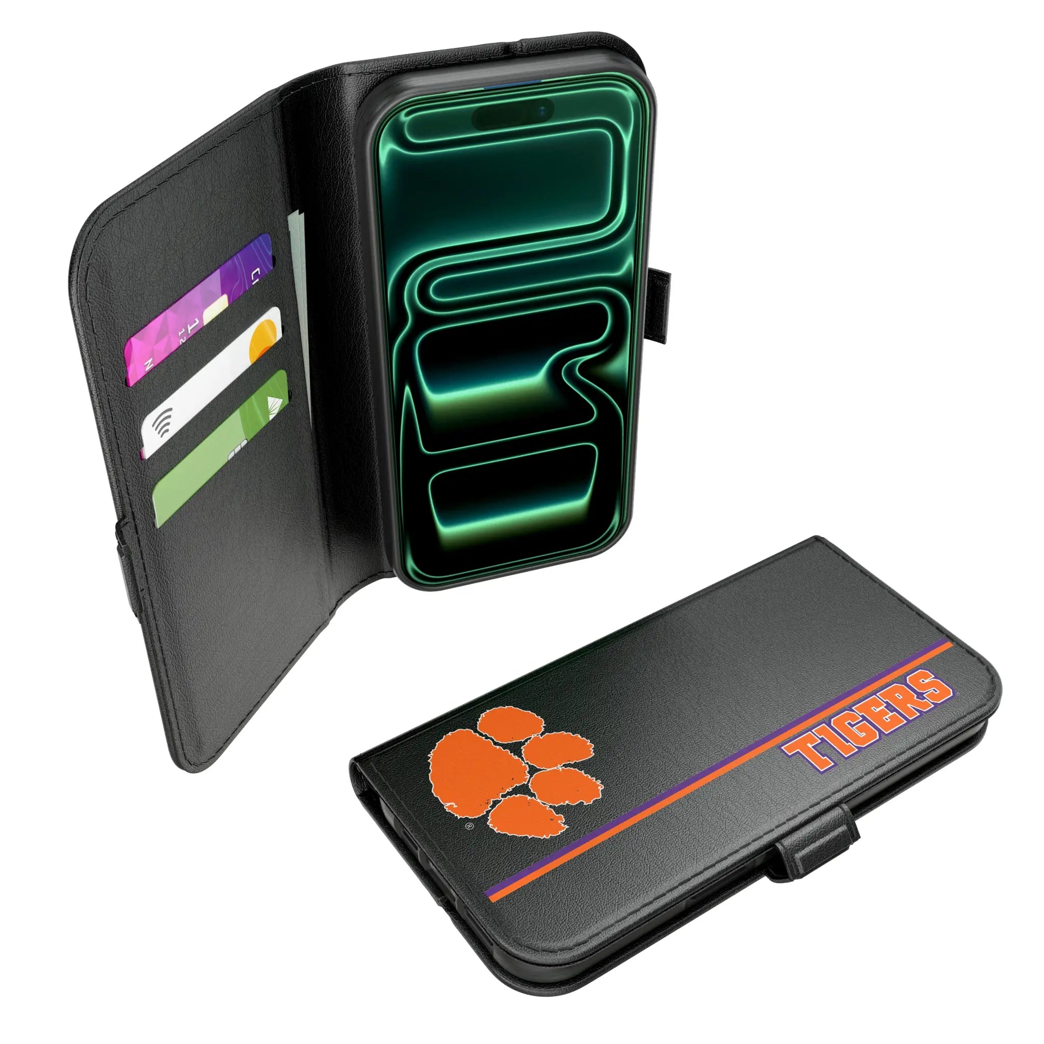 Clemson University Tigers Sidebar iPhone Folio Phone Case for Apple iPhone#Device_iPhone 17