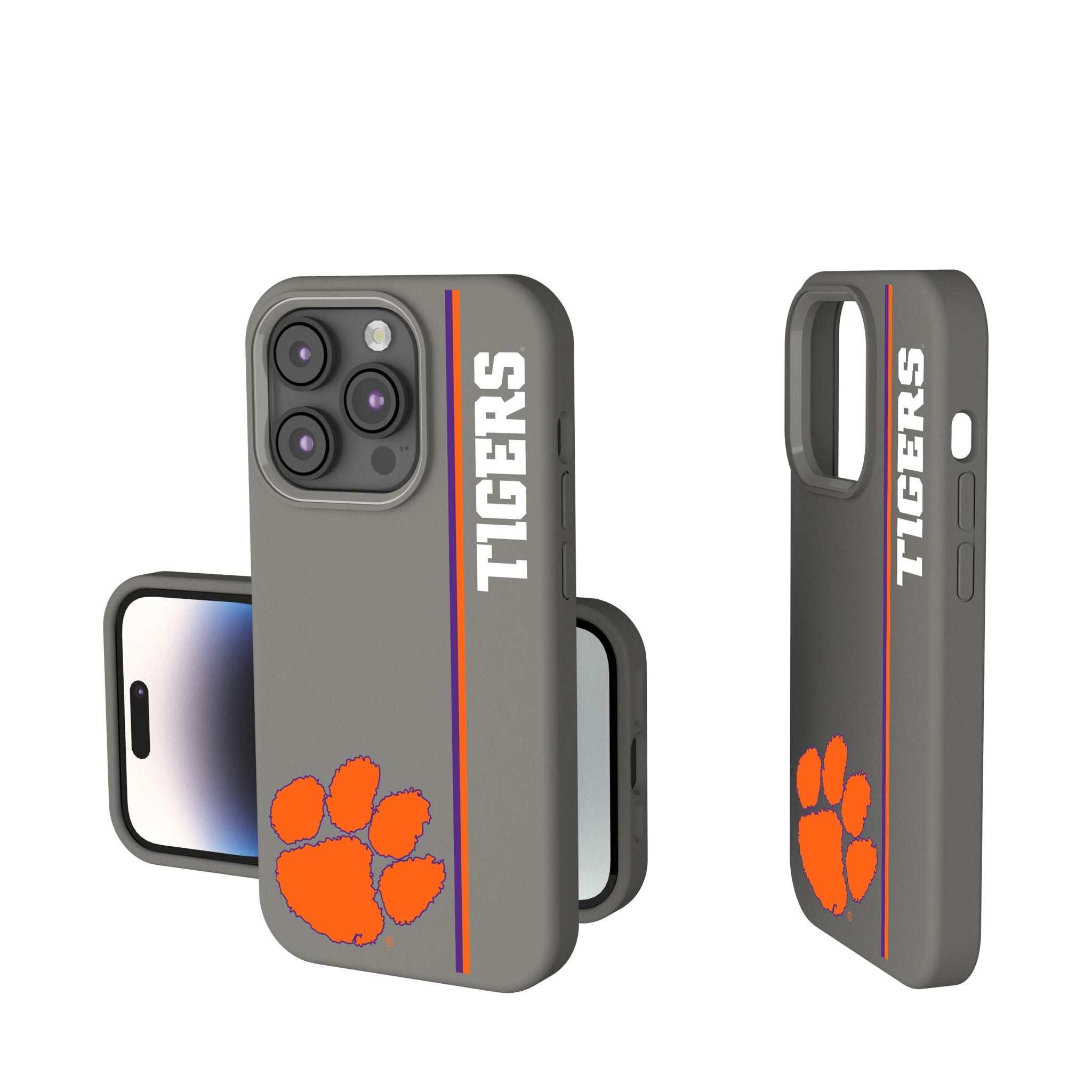 Clemson University Tigers Sidebar iPhone Soft Touch Phone Case for Apple iPhone