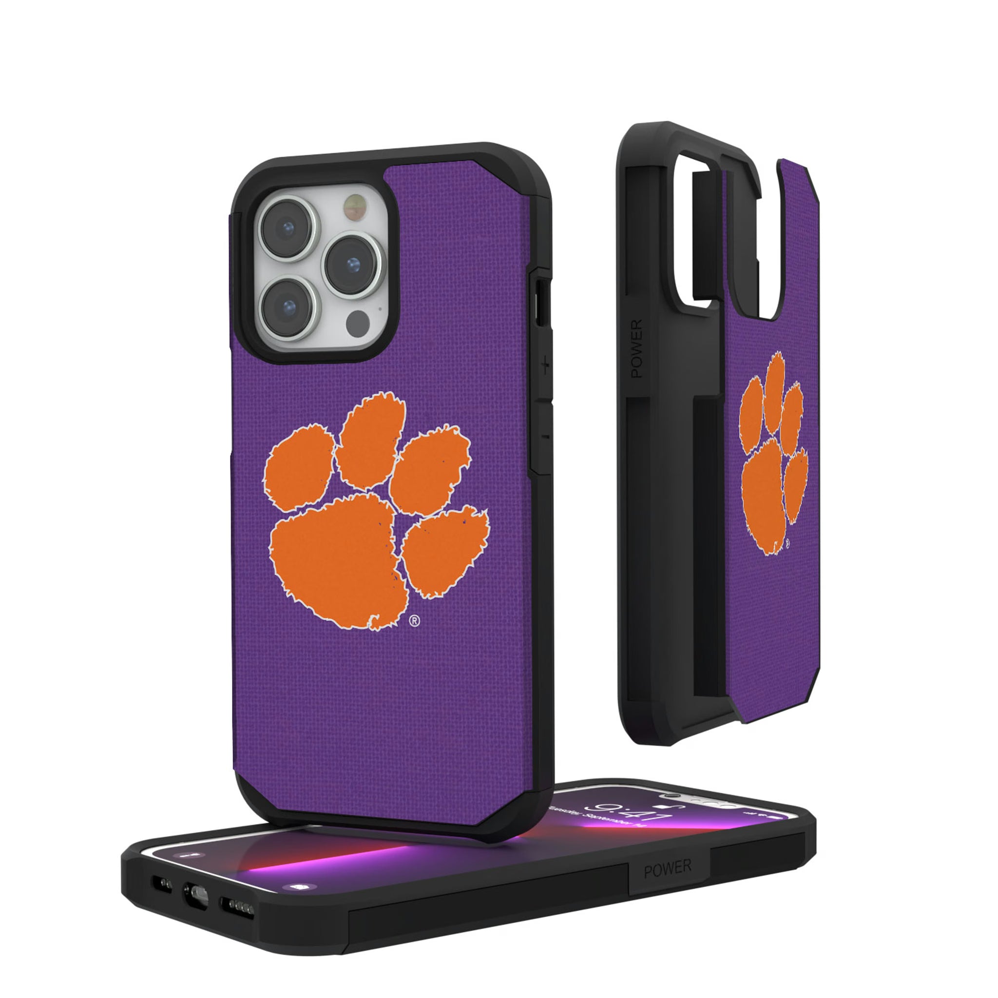 Clemson University Tigers Solid iPhone Rugged Phone Case for Apple iPhone