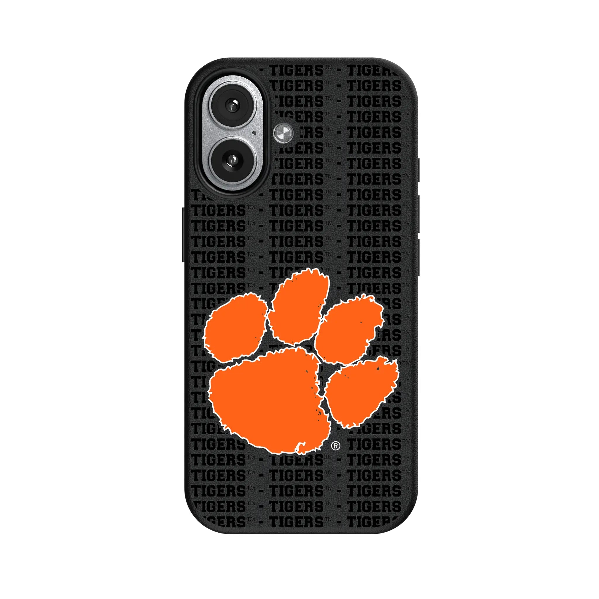 Clemson University Tigers Text Backdrop iPhone MagSafe Compatible Phone Case for Apple iPhone#Device_iPhone 17