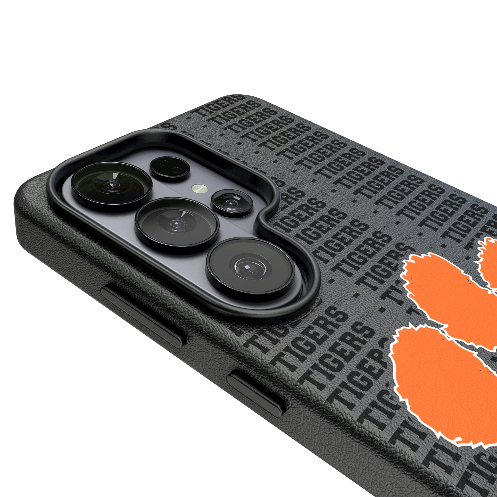 Clemson University Tigers Text Backdrop Galaxy MagSafe Compatible Phone Case for Samsung Galaxy - Detail