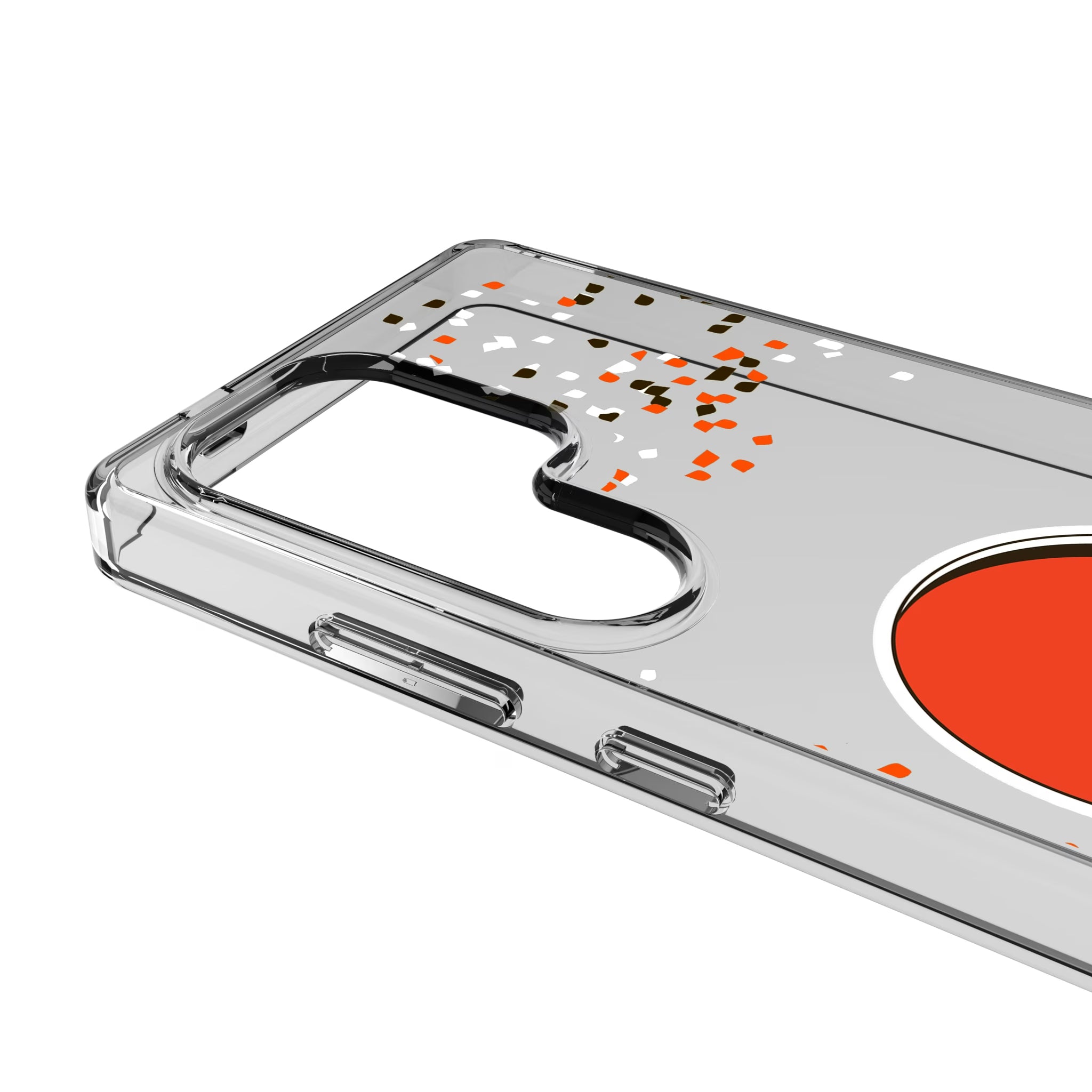 Cleveland Browns Confetti Galaxy Clear Phone Case for Samsung Galaxy - Detail