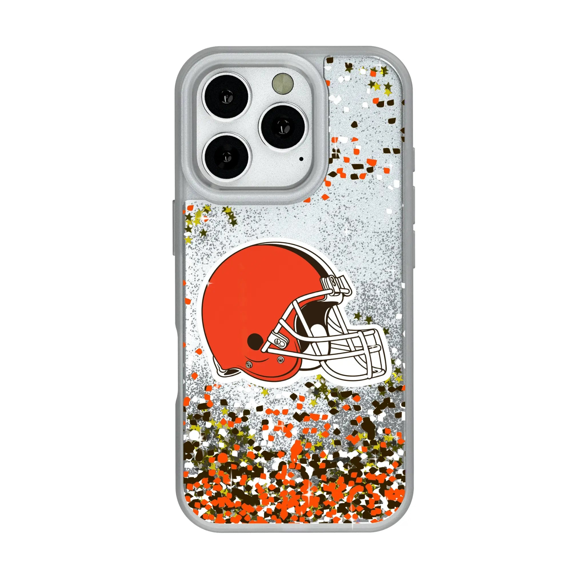 Cleveland Browns Confetti iPhone Glitter Phone Case for Apple iPhone