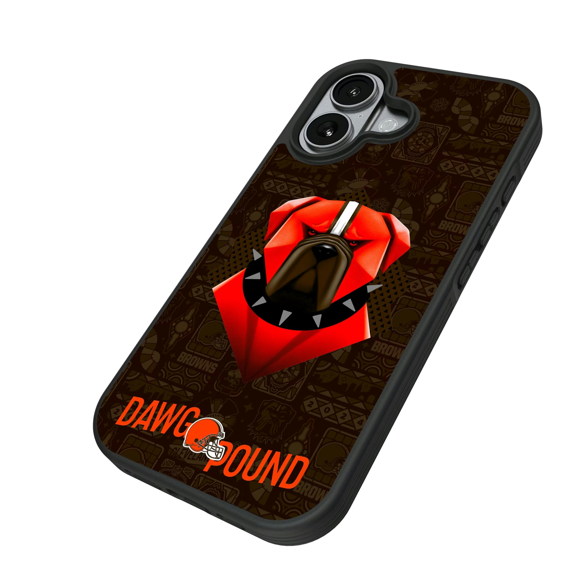Cleveland Browns Deco iPhone Bump Phone Case for Apple iPhone - Isometric View#Device_iPhone 17