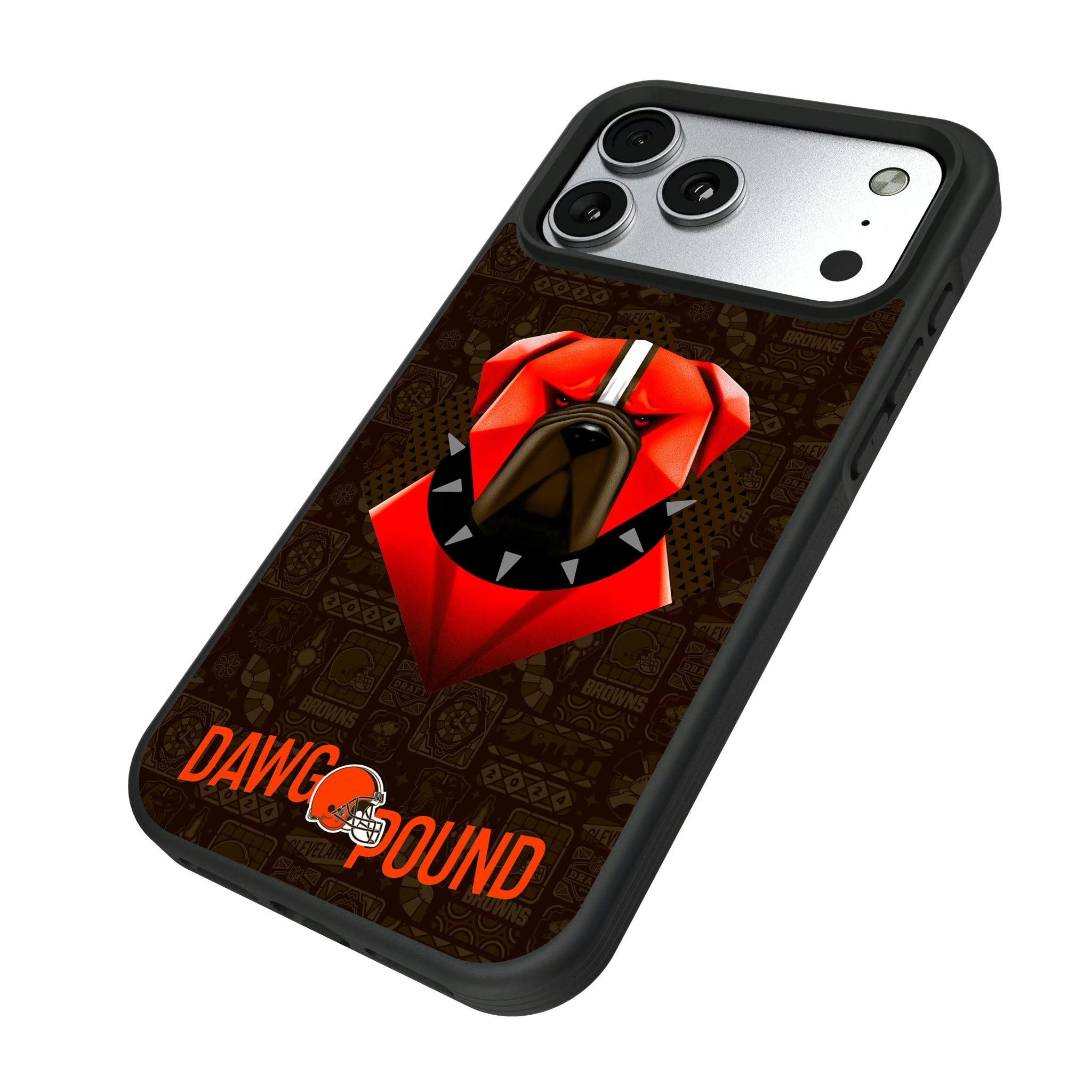 Cleveland Browns Deco iPhone Bump Phone Case for Apple iPhone - Isometric View#Device_iPhone 17 Pro Max