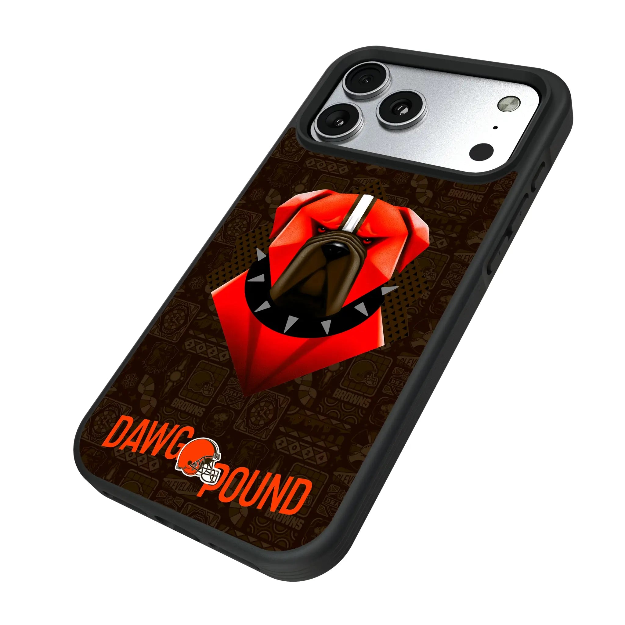Cleveland Browns Deco iPhone Bump Phone Case for Apple iPhone - Isometric View#Device_iPhone 17 Pro Max