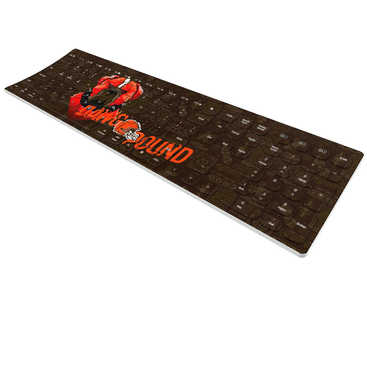 Cleveland Browns Deco KKB605 Curved Wireless Keyboard - Isometric View