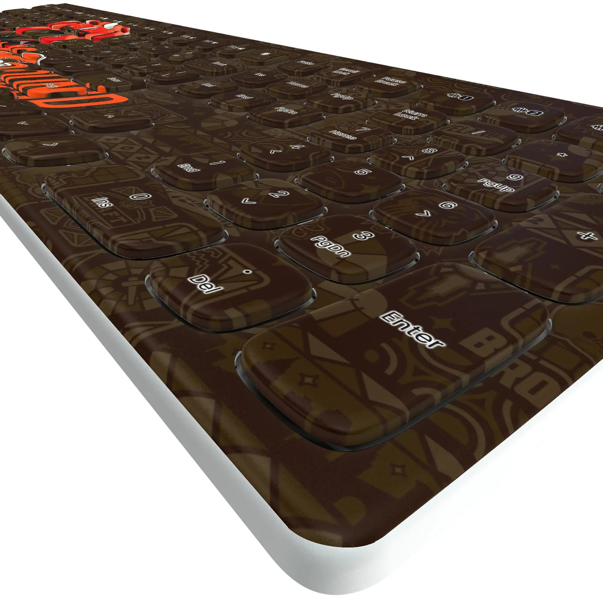 Cleveland Browns Deco KKB605 Curved Wireless Keyboard - Detail