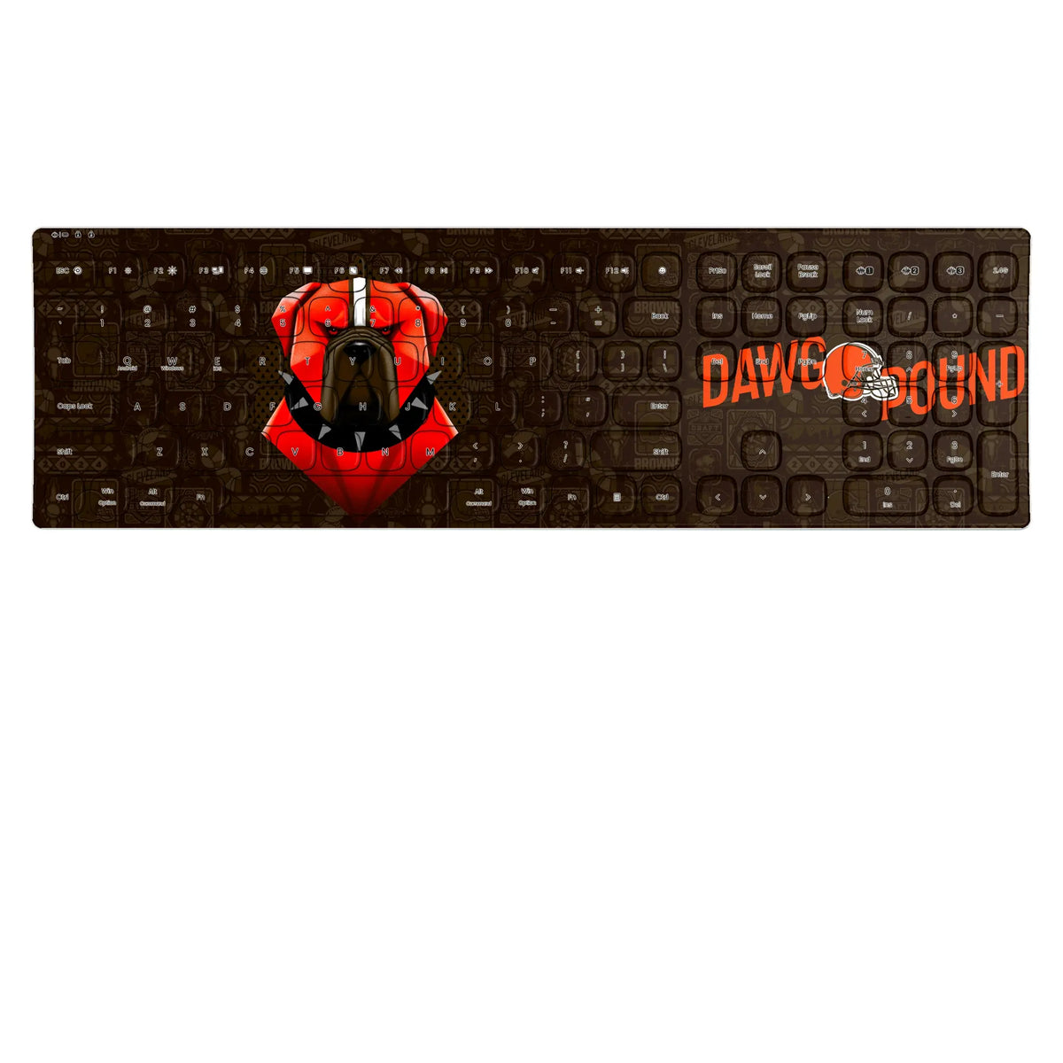 Cleveland Browns Deco KKB605 Curved Wireless Keyboard