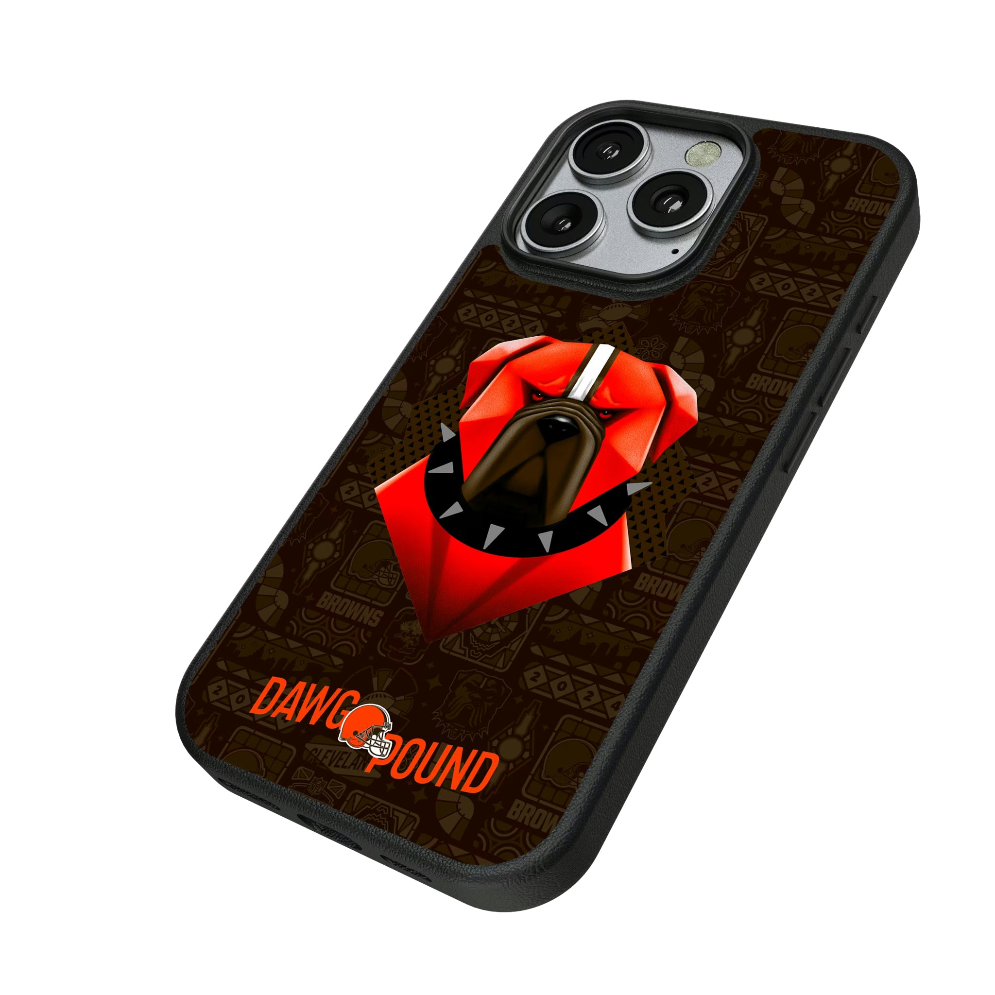 Cleveland Browns Deco iPhone MagSafe Compatible Phone Case for Apple iPhone - Isometric View
