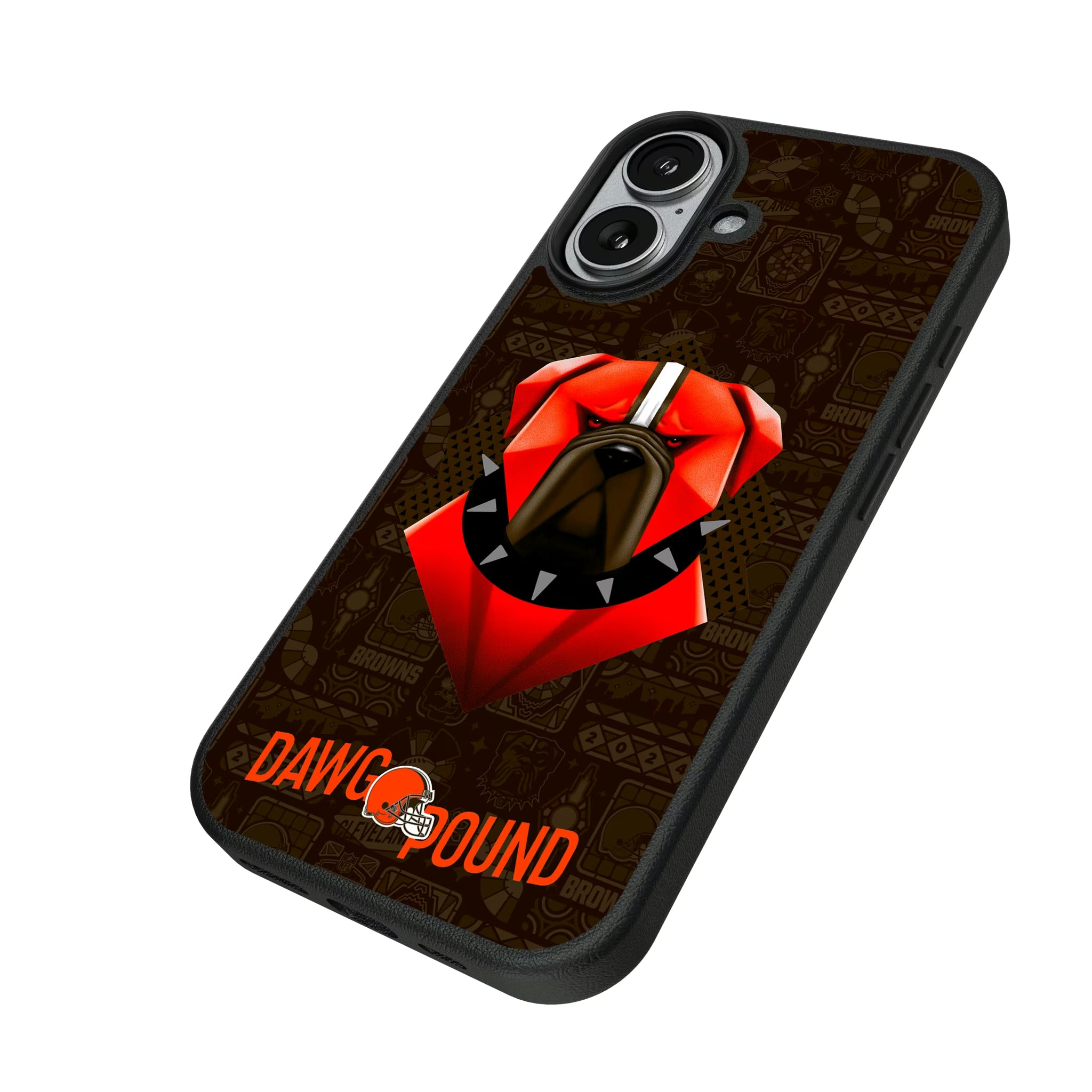 Cleveland Browns Deco iPhone MagSafe Compatible Phone Case for Apple iPhone - Isometric View#Device_iPhone 17