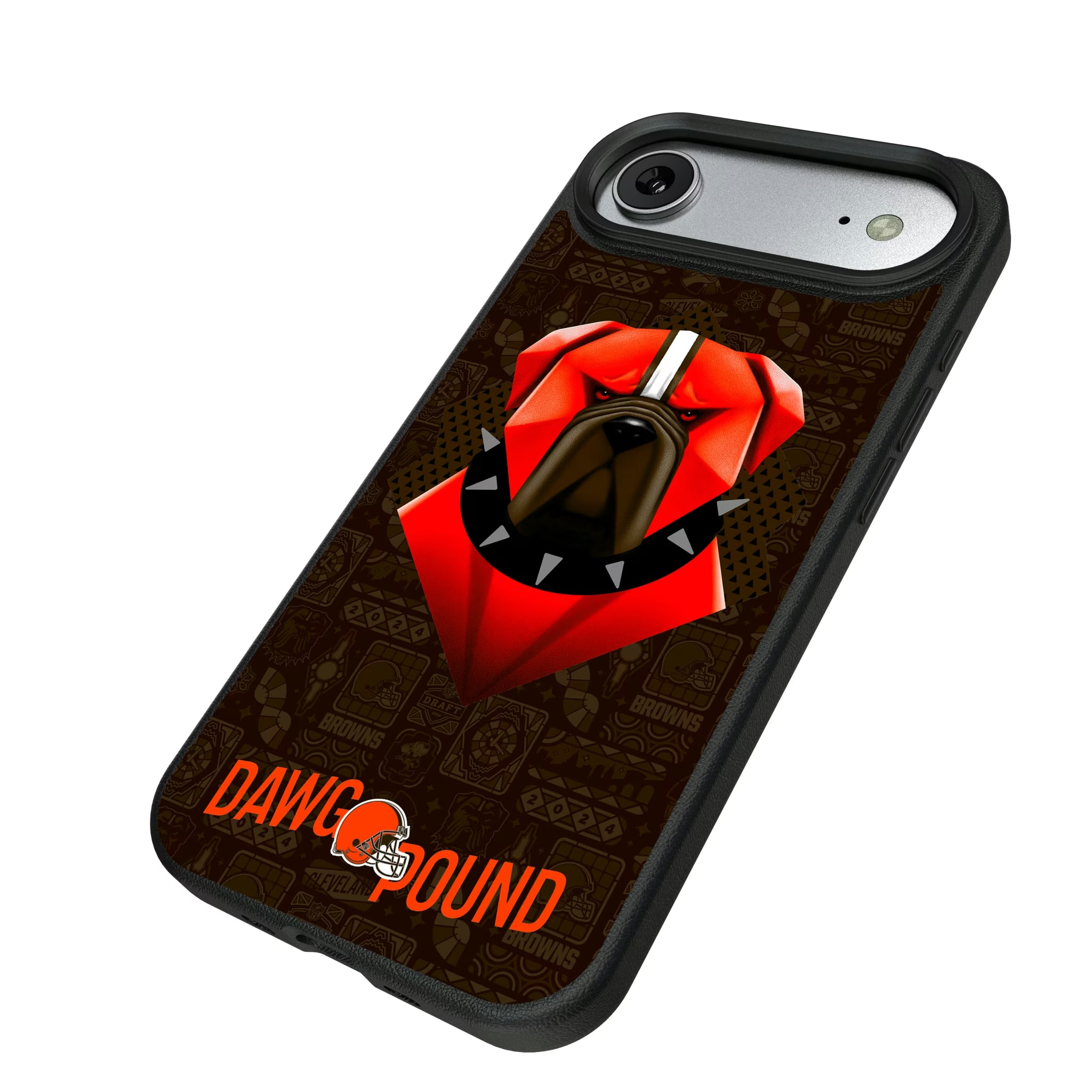 Cleveland Browns Deco iPhone MagSafe Compatible Phone Case for Apple iPhone - Isometric View#Device_iPhone Air