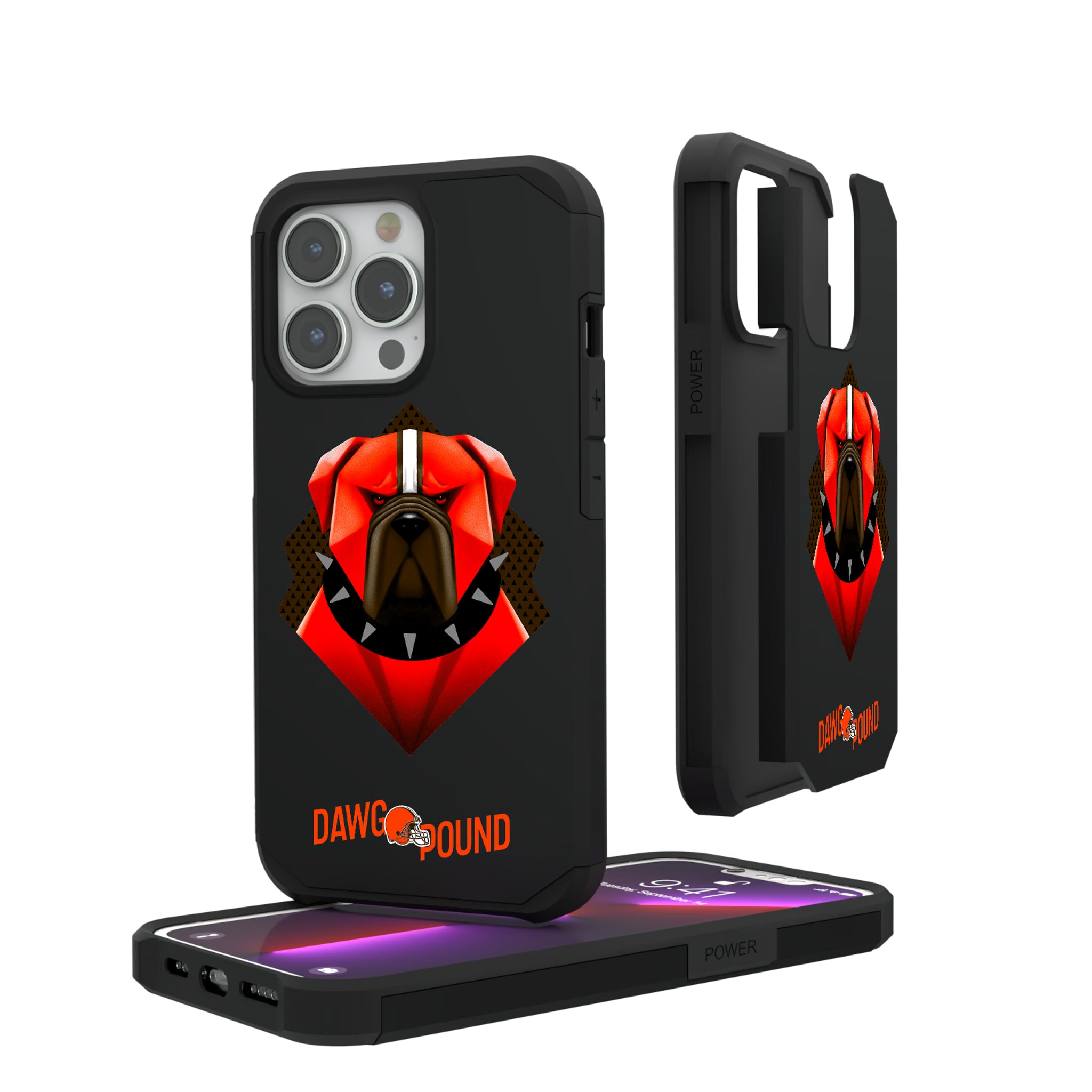 Cleveland Browns Deco iPhone Rugged Phone Case for Apple iPhone#Device_iPhone 13 Pro