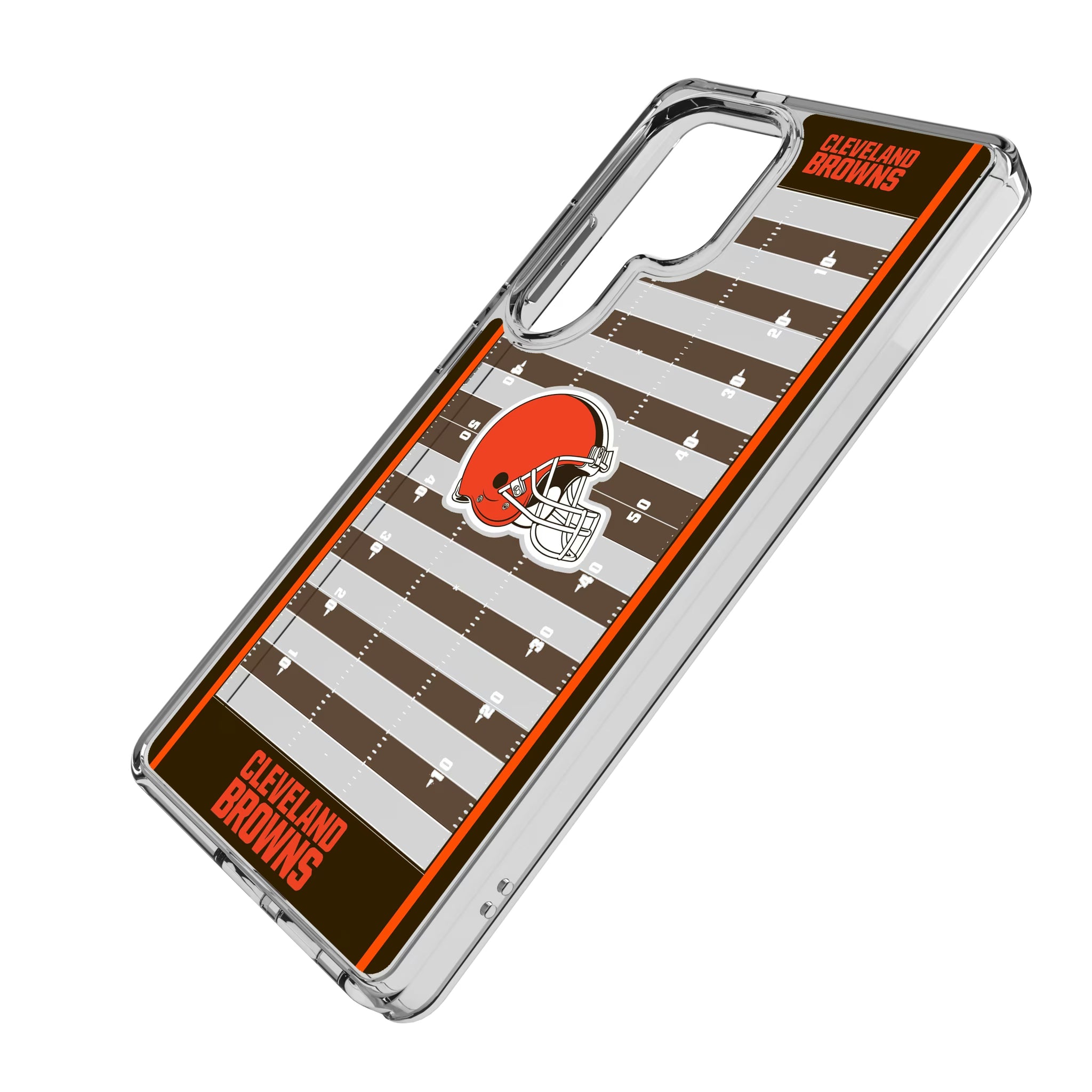 Cleveland Browns Field Galaxy Clear Phone Case for Samsung Galaxy - Isometric View