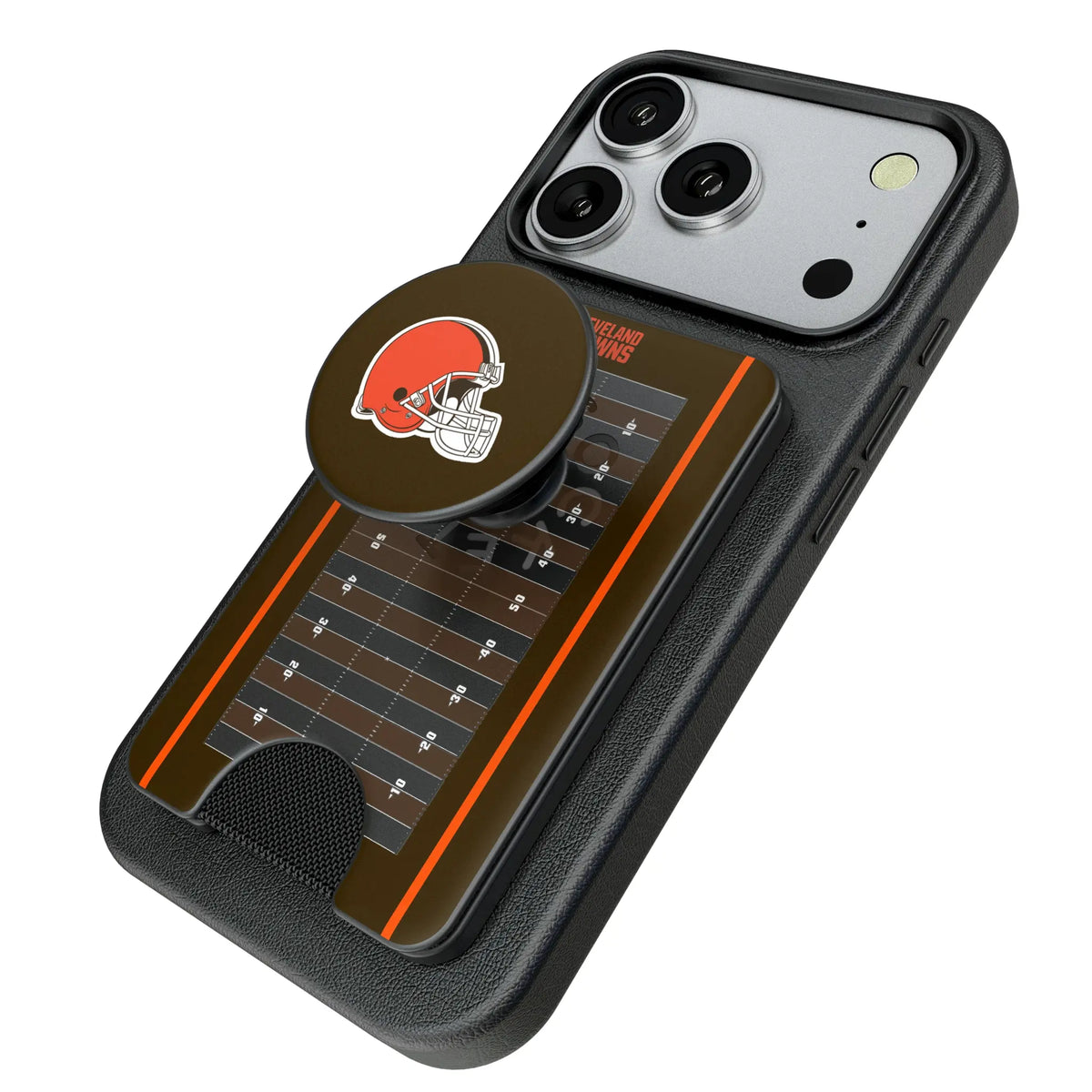 Cleveland Browns Field Popsockets Wallet Magnetic - Isometric View